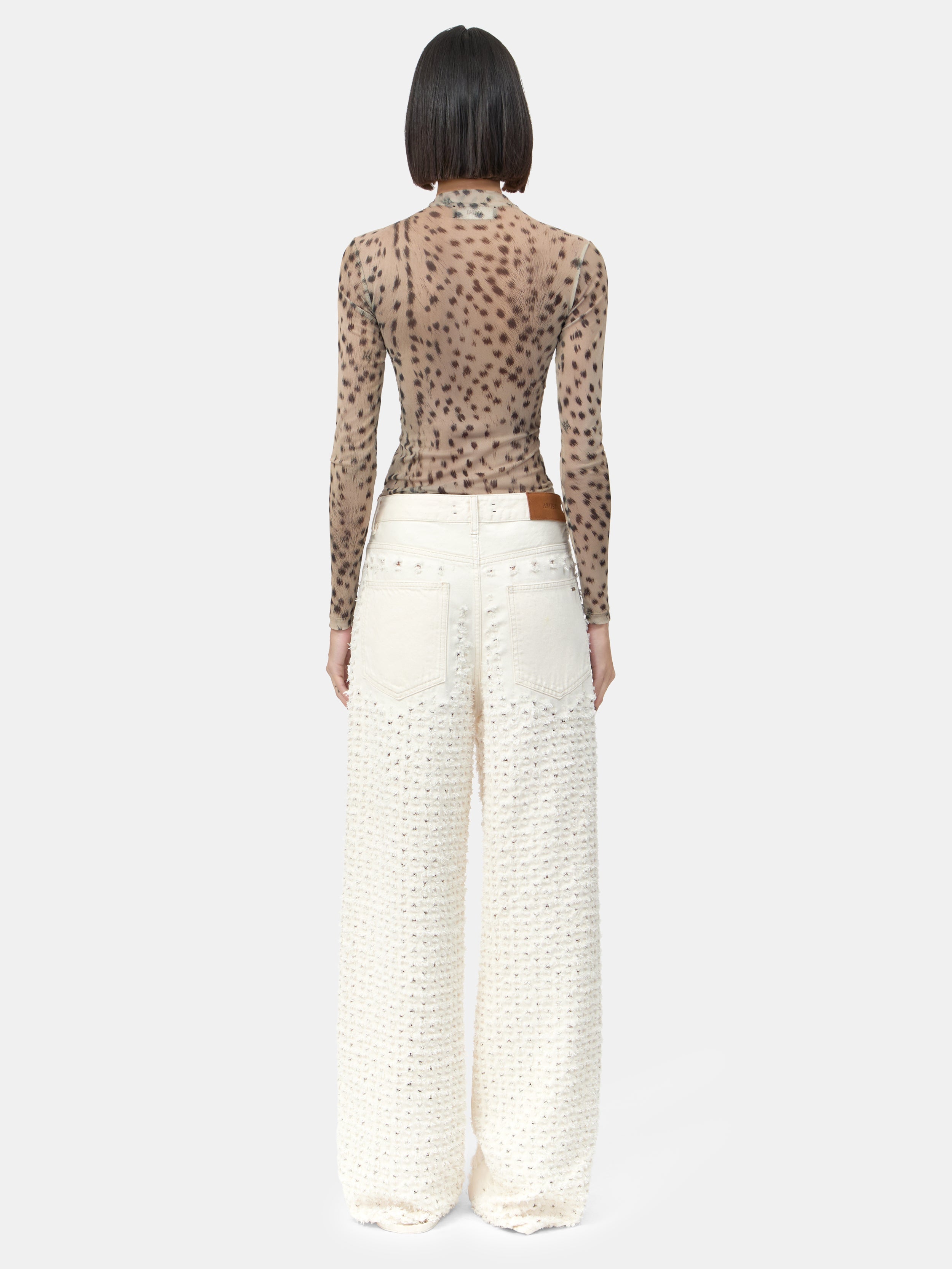 WOMEN - WOMEN'S BOUCLE DENIM STRAIGHT JEAN - Ecru