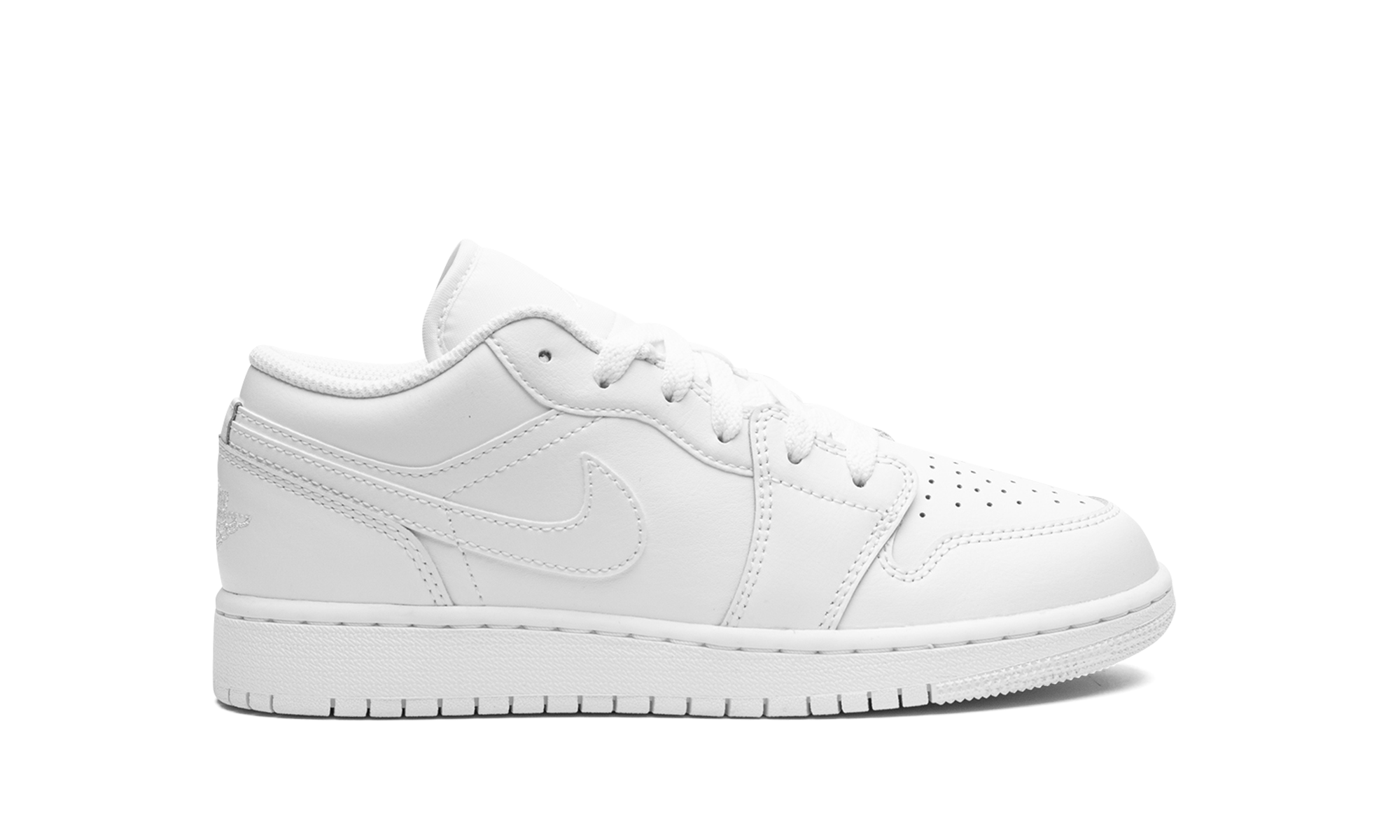Air Jordan 1 Low GS "Triple White" 553560 136