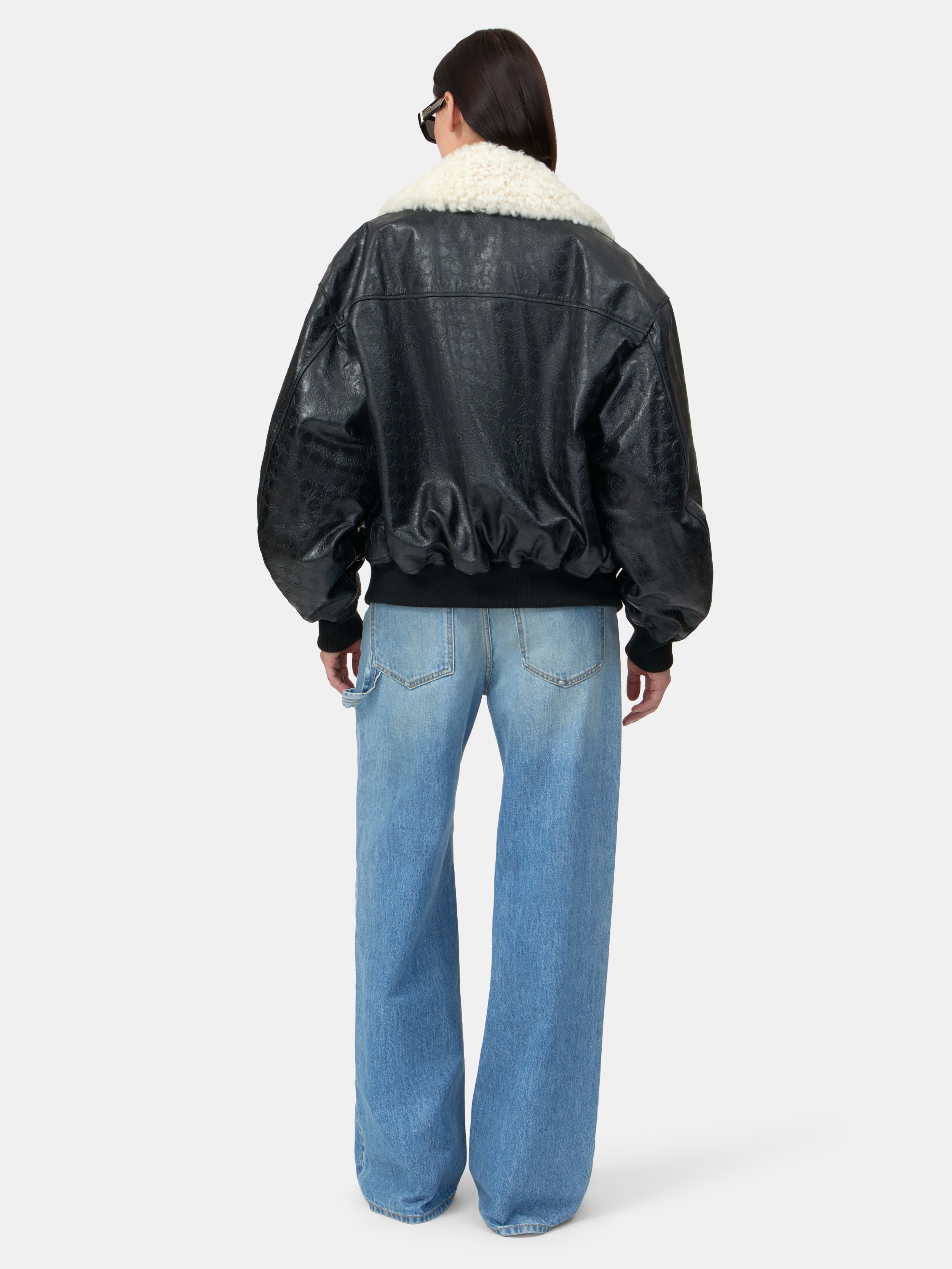 WOMEN - WOMEN'S MA QUAD LEATHER BOMBER JACKET - Black