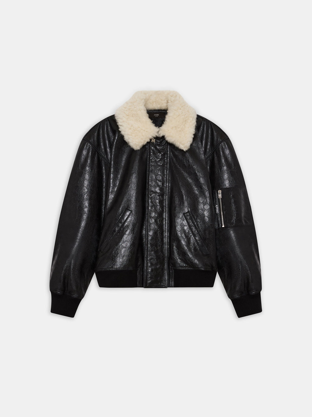 WOMEN - WOMEN'S MA QUAD LEATHER BOMBER JACKET - Black
