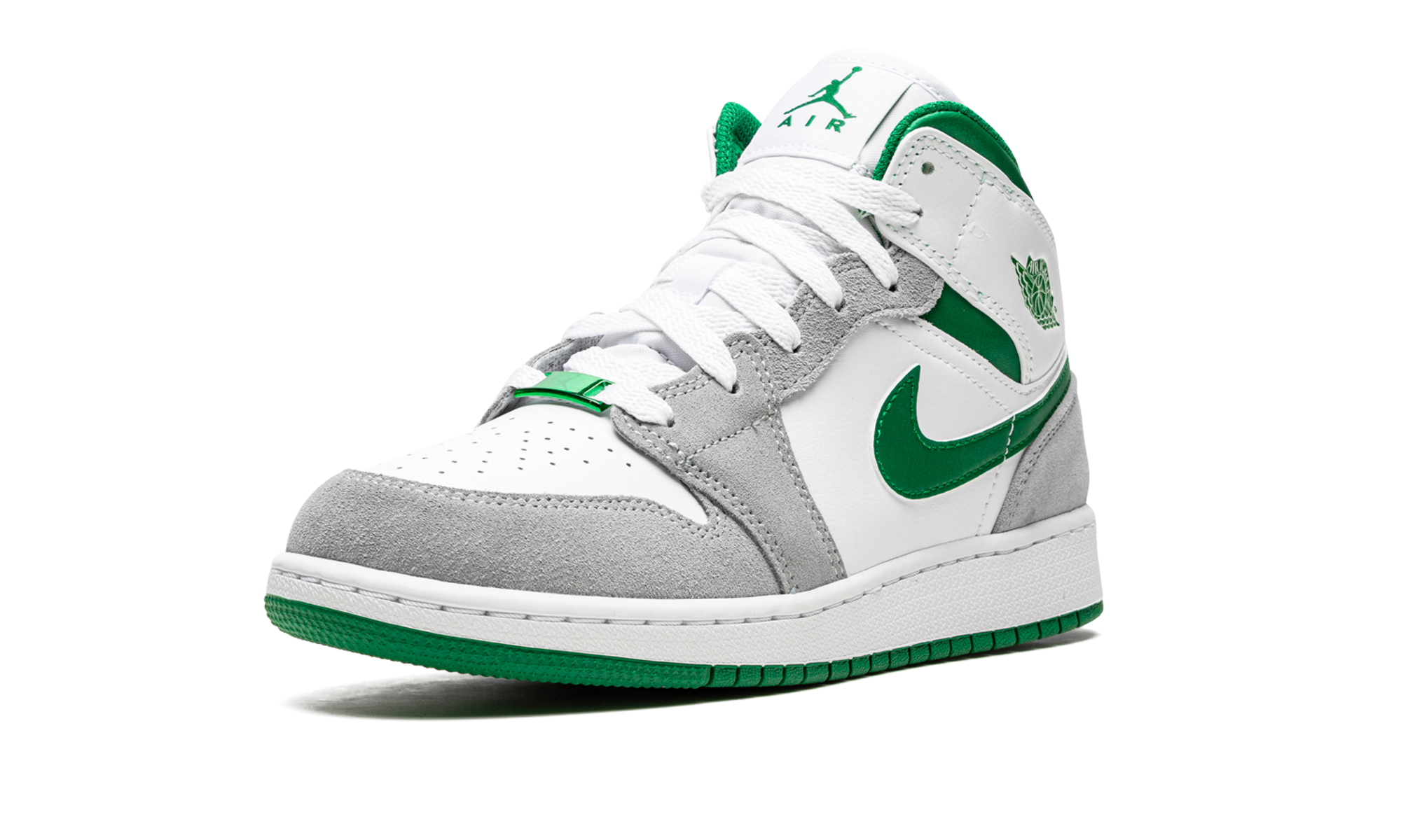Air Jordan 1 Mid SE GS "Grey / Pine Green" DC7248 103