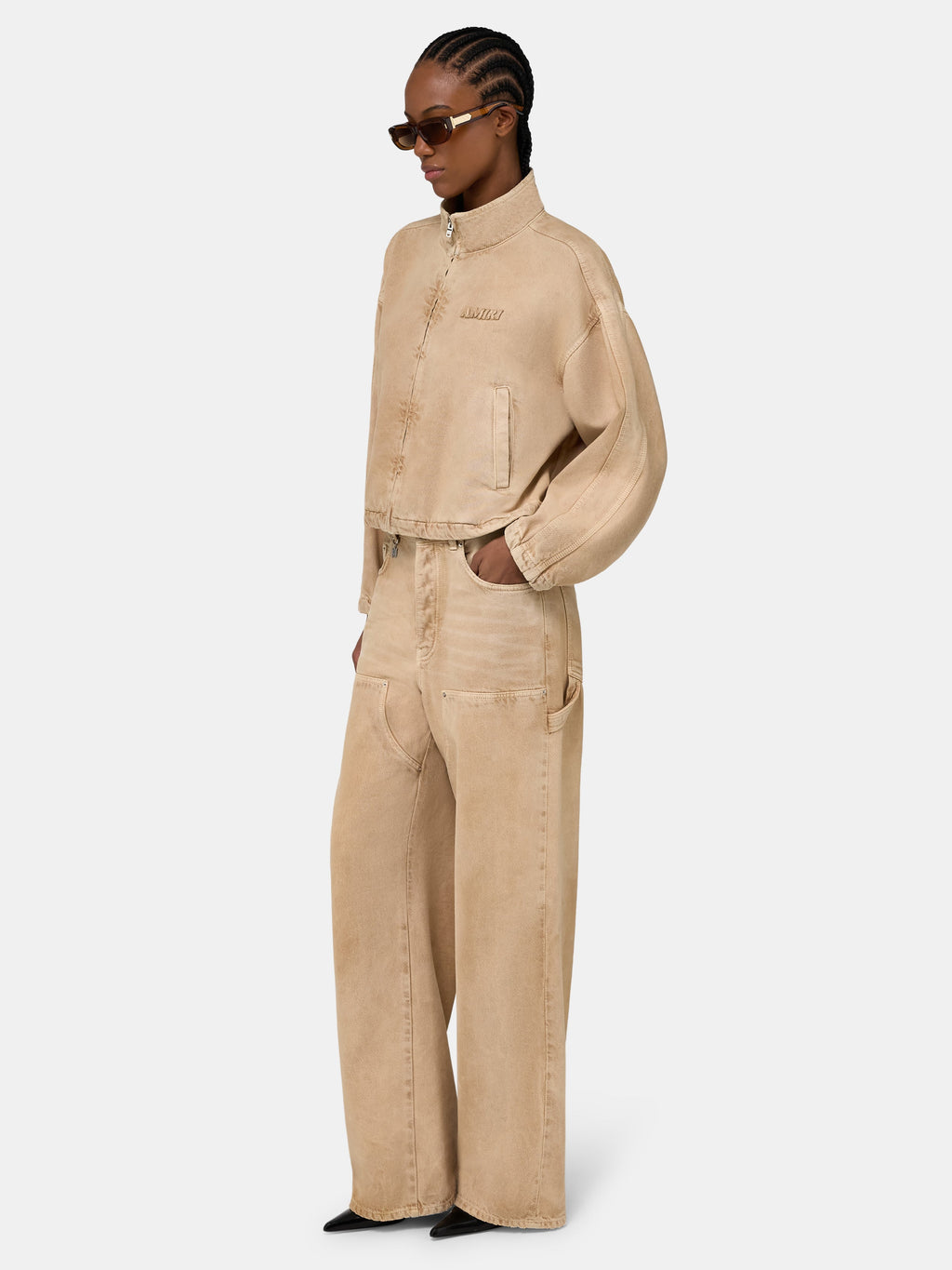 WOMEN - WOMEN'S DENIM TRACK JACKET - Sand