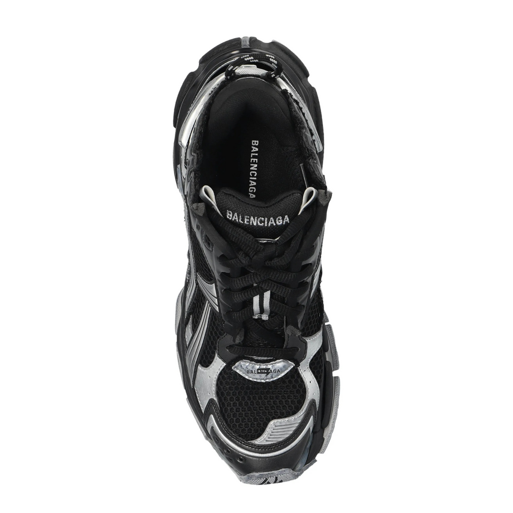 Lace-Up Metallic Trainers
