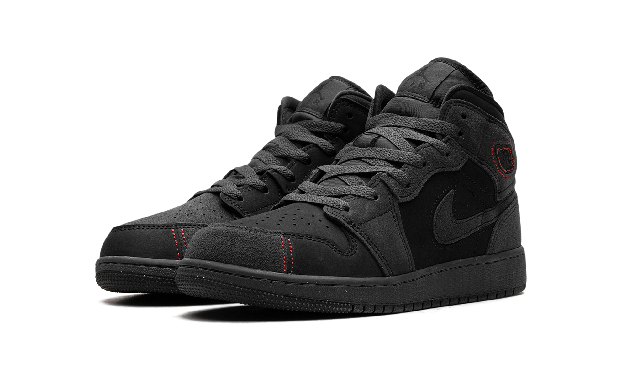 Air Jordan 1 Mid GS "BLACK SUEDE" FQ7742 001