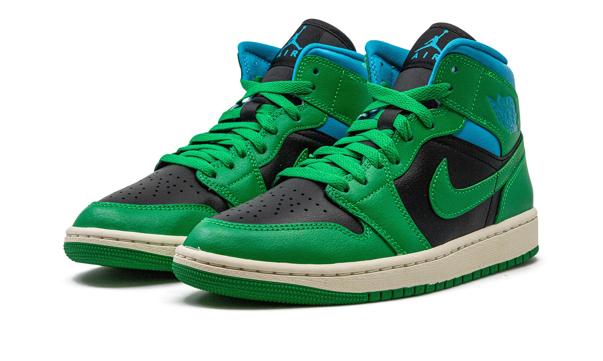AIR JORDAN 1 MID WMNS "Lucky Green Aquatone" BQ6472 033
