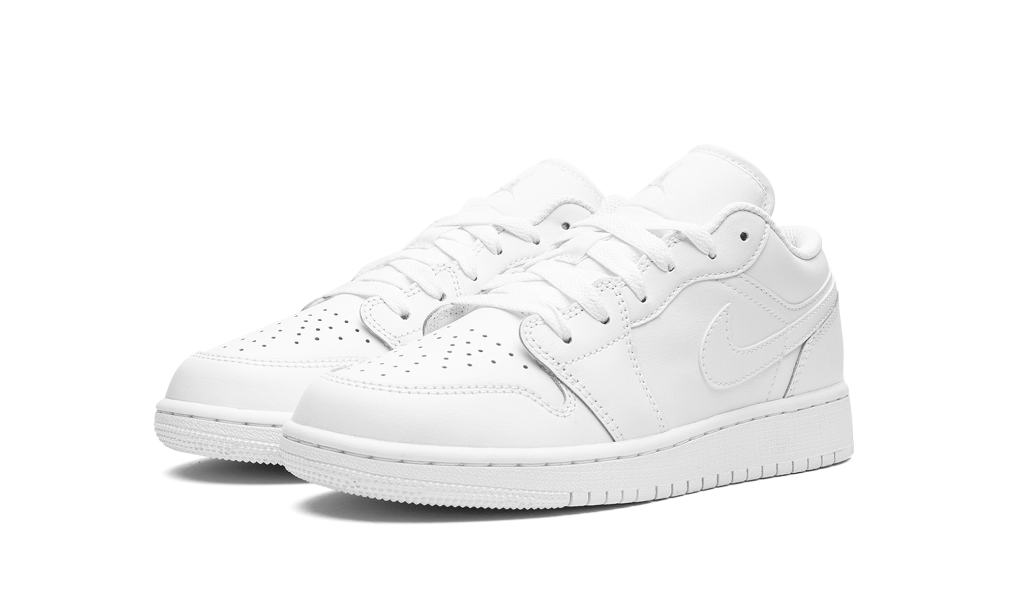 Air Jordan 1 Low GS "Triple White" 553560 136