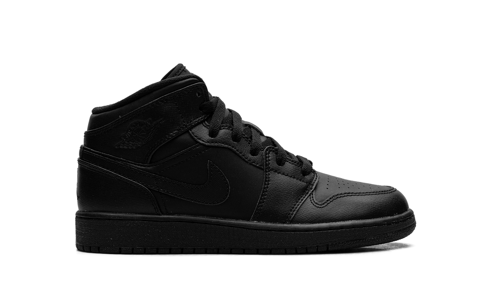 Air Jordan 1 Mid GS "Triple Black" 554725 010