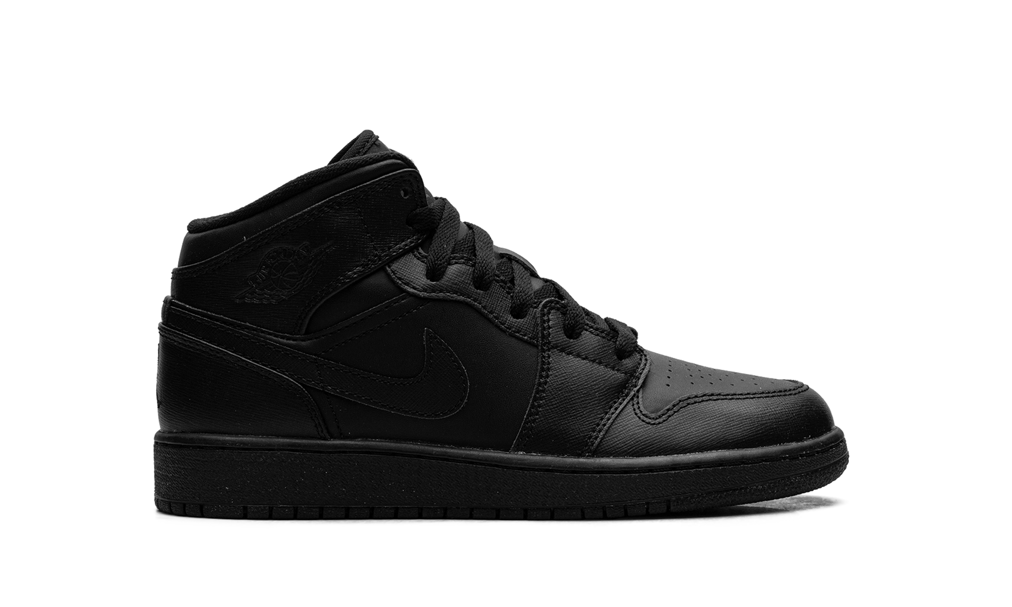 Air Jordan 1 Mid GS "Triple Black" 554725 010