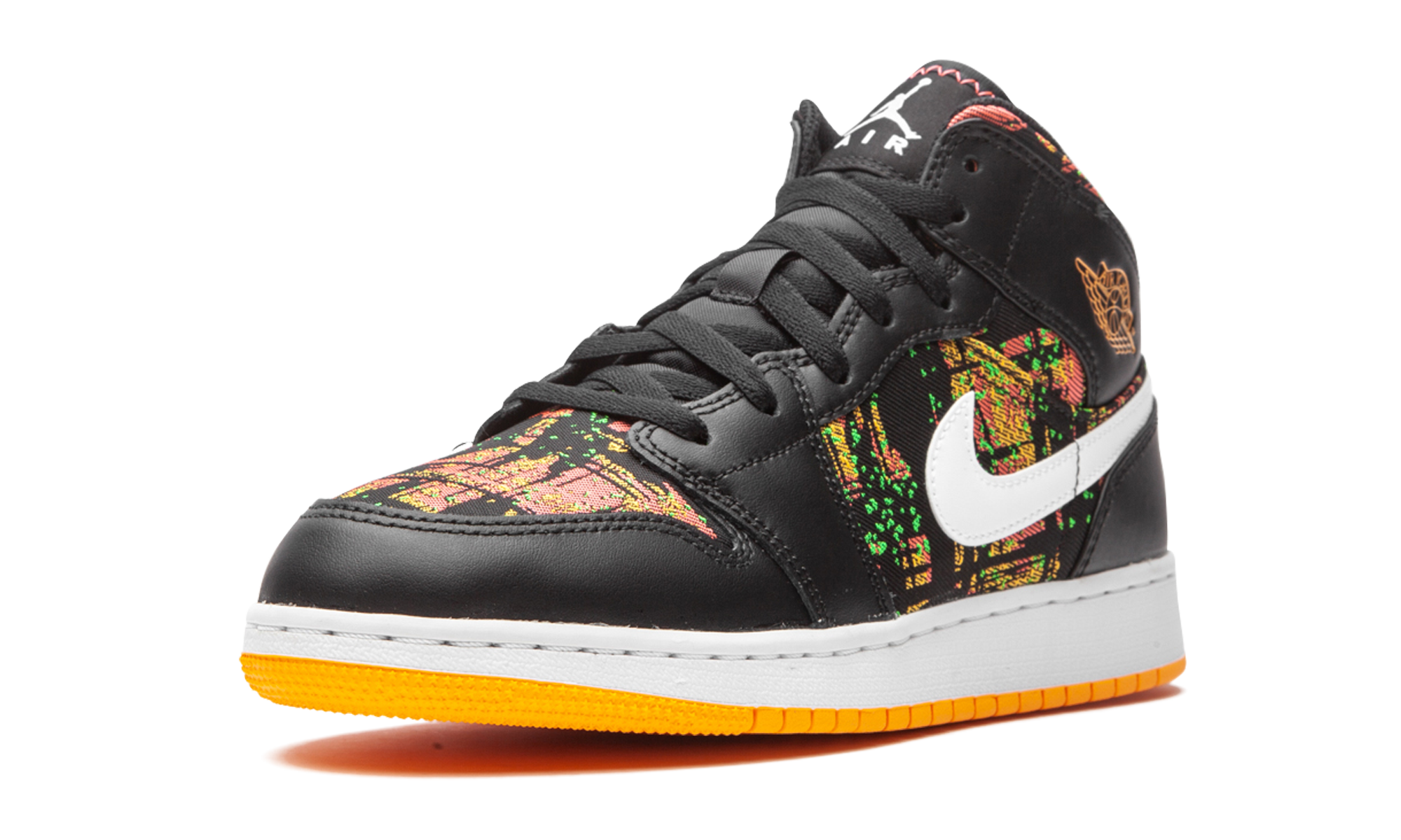 Air Jordan 1 Mid GS "Black / Laser Orange" 555112 003
