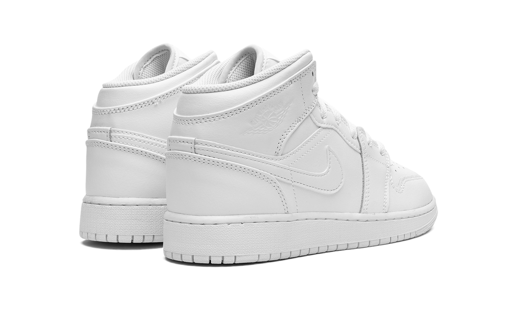 Air Jordan 1 Mid GS "Triple White 2023" 554725 136