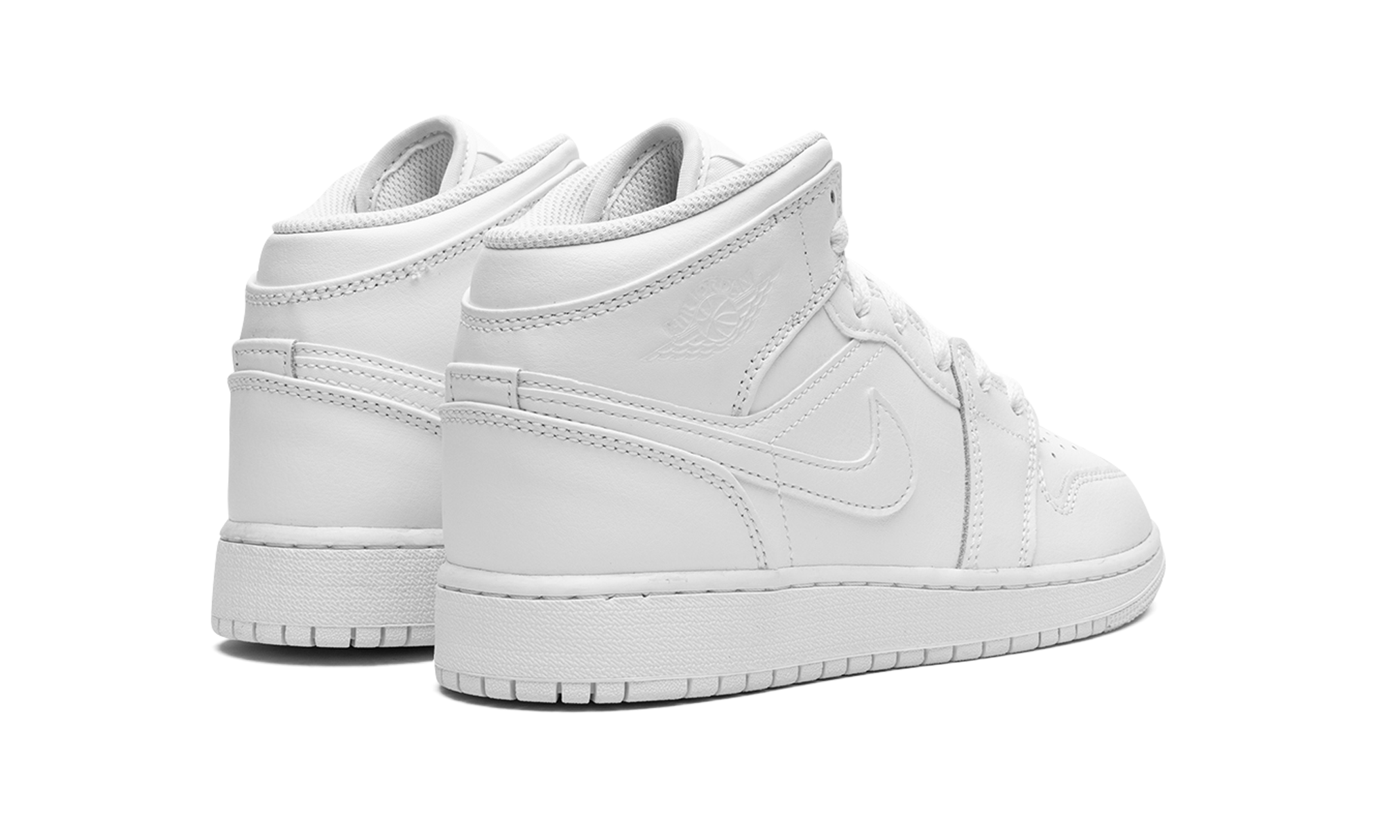 Air Jordan 1 Mid GS "Triple White 2023" 554725 136