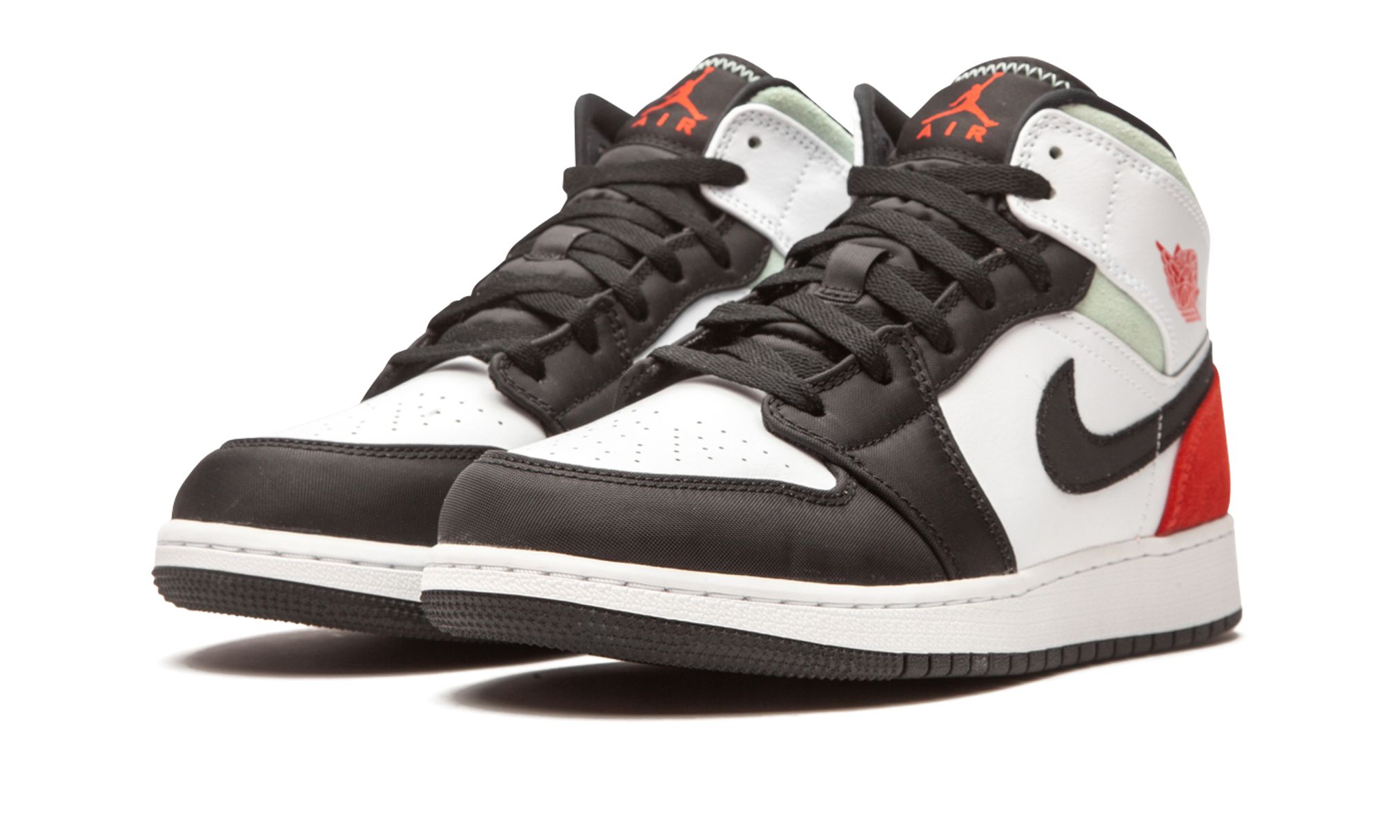 Air Jordan 1 Mid SE GS "Red / Grey / Black Toe" BQ6931 100