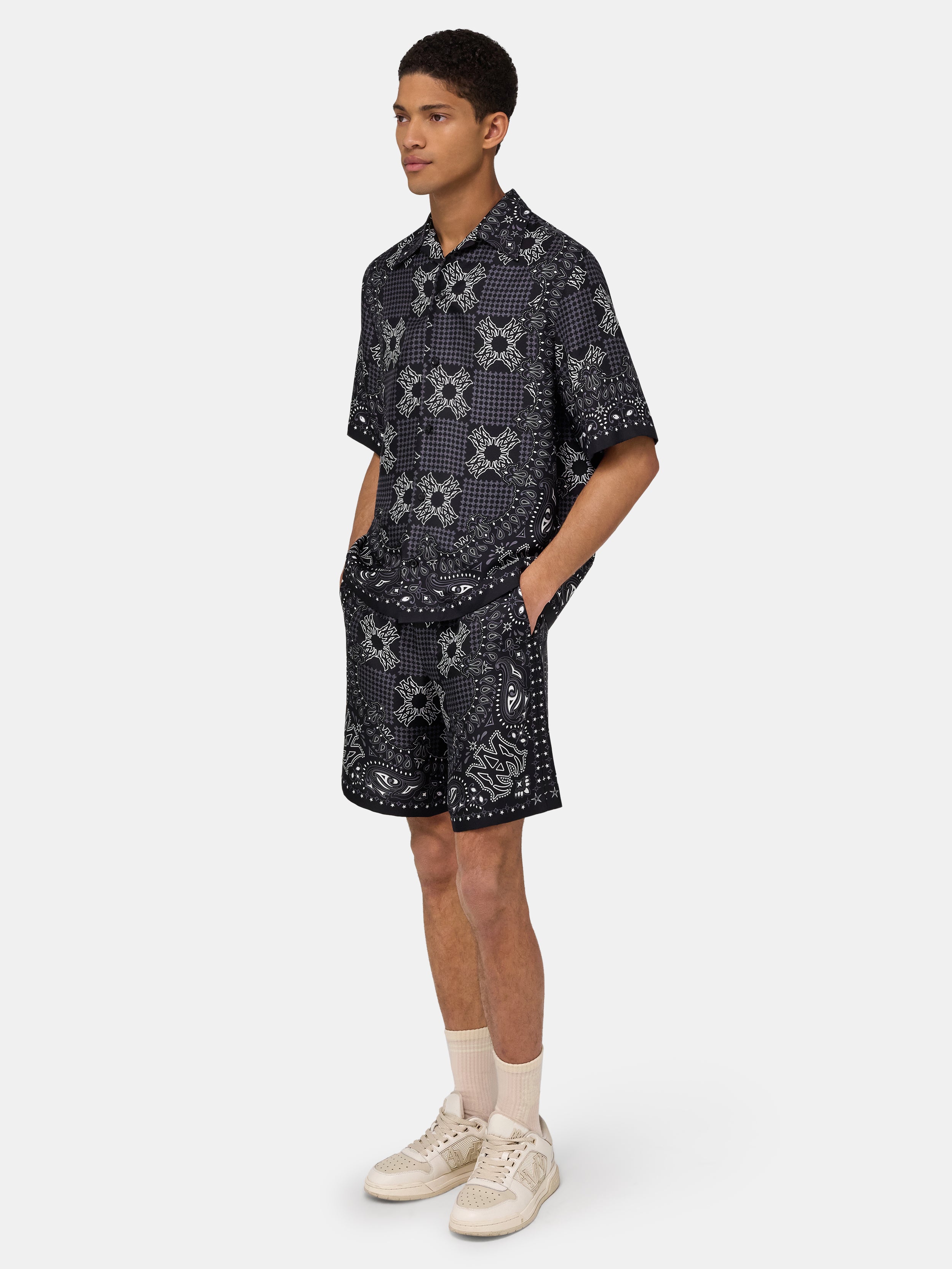 MA CHECK CAMP SHIRT - Black