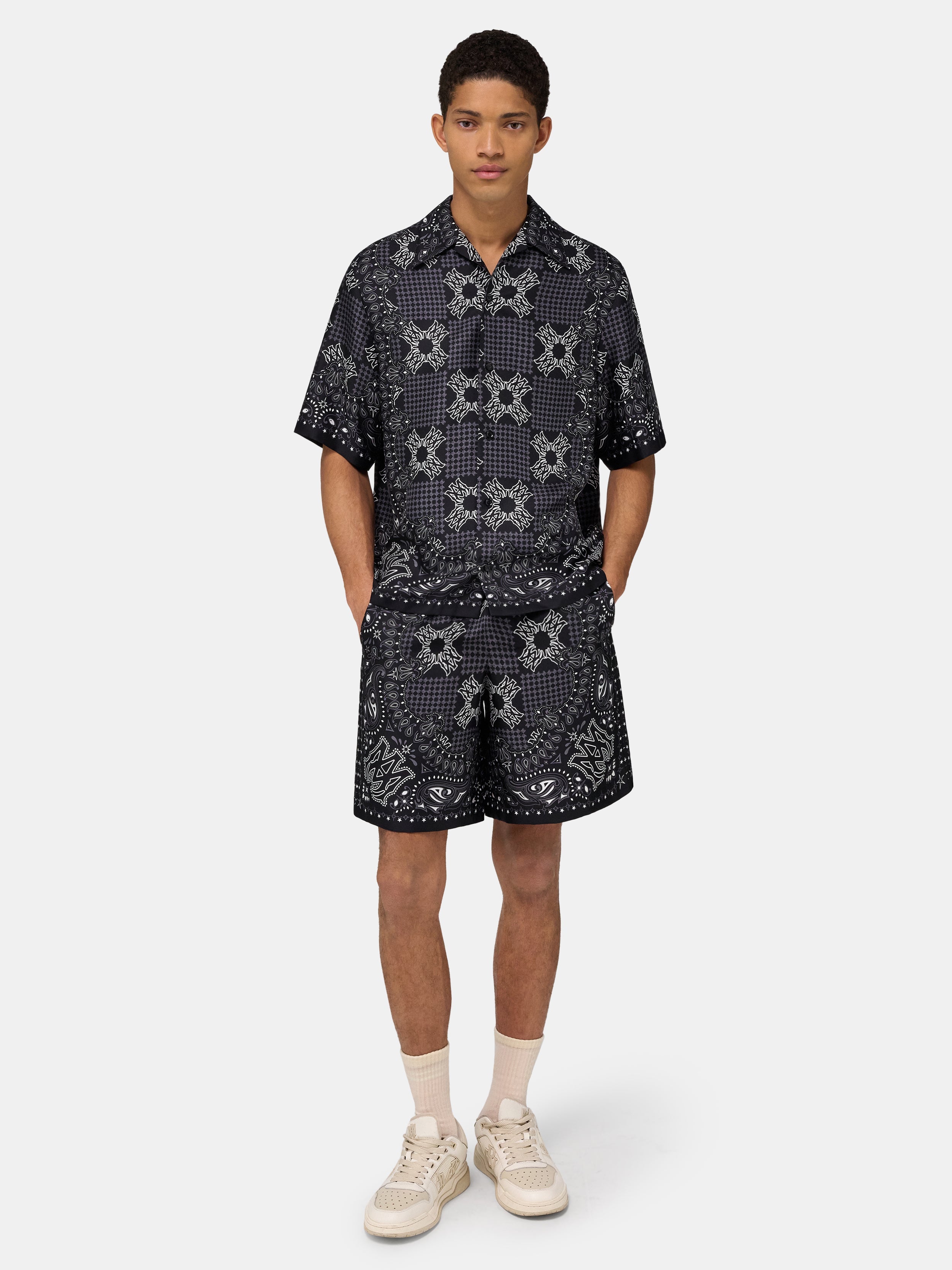 MA CHECK CAMP SHIRT - Black
