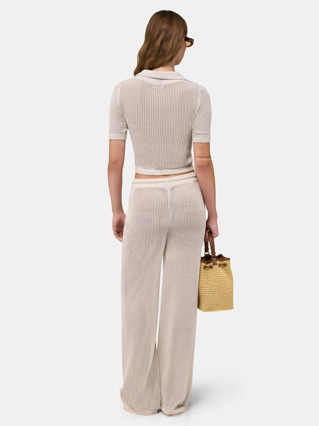 WOMEN - WOMEN'S AMIRI CROCHET MESH PANT - -Alabaster