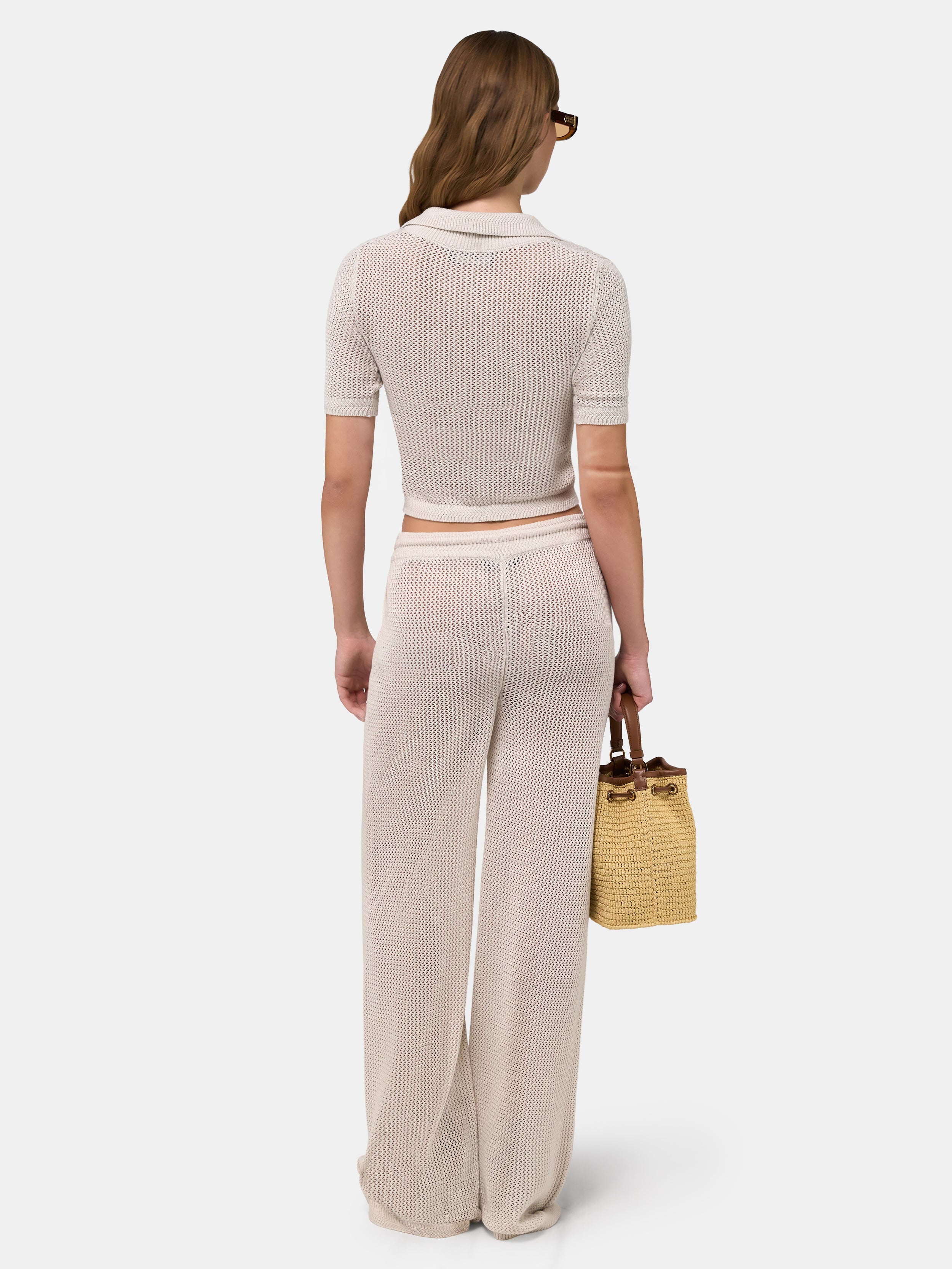 WOMEN - WOMEN'S AMIRI CROCHET MESH PANT - -Alabaster