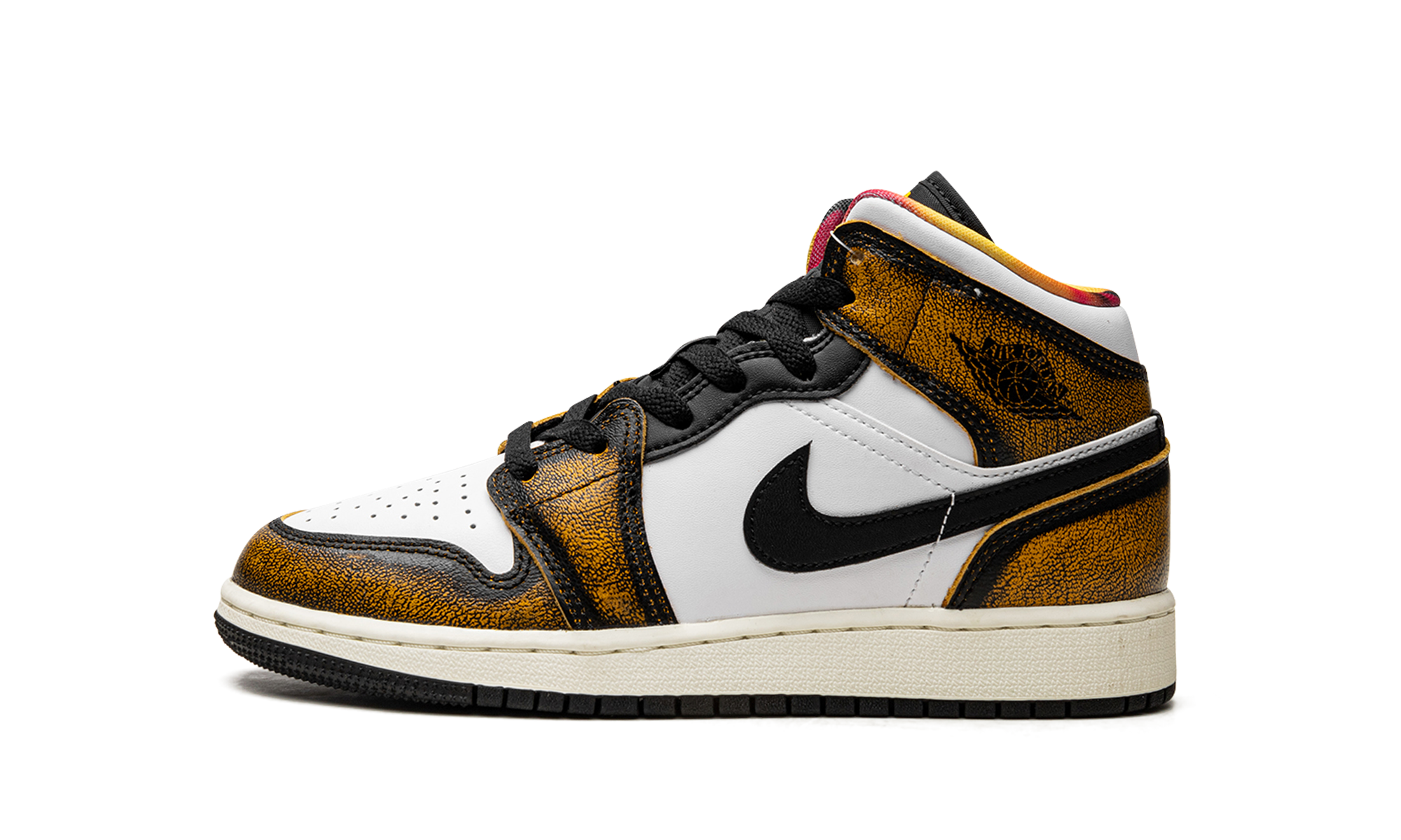 AIR JORDAN 1 MID SE GS "Orange Wear Away" DQ8418 071