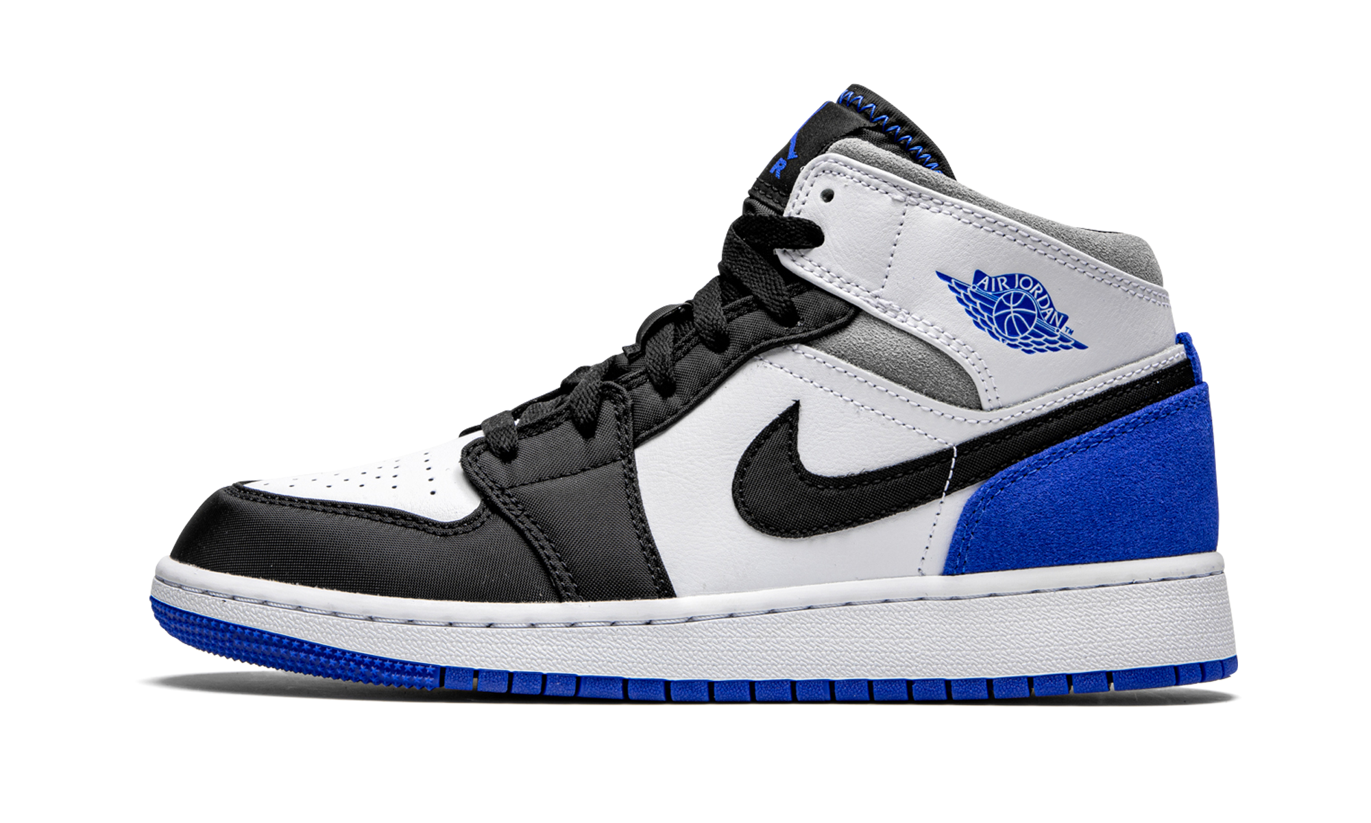 Air Jordan 1 Mid GS "Royal White" BQ6931 102