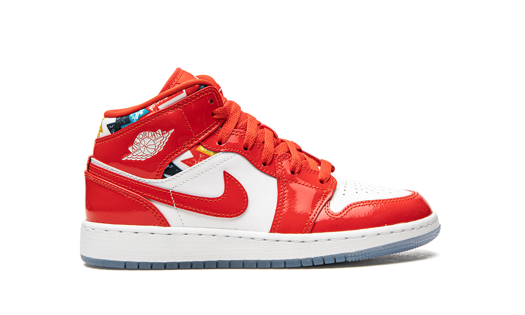 Air Jordan 1 Mid SE GS "Barcelona Sweater Red Patent" DC7248 600