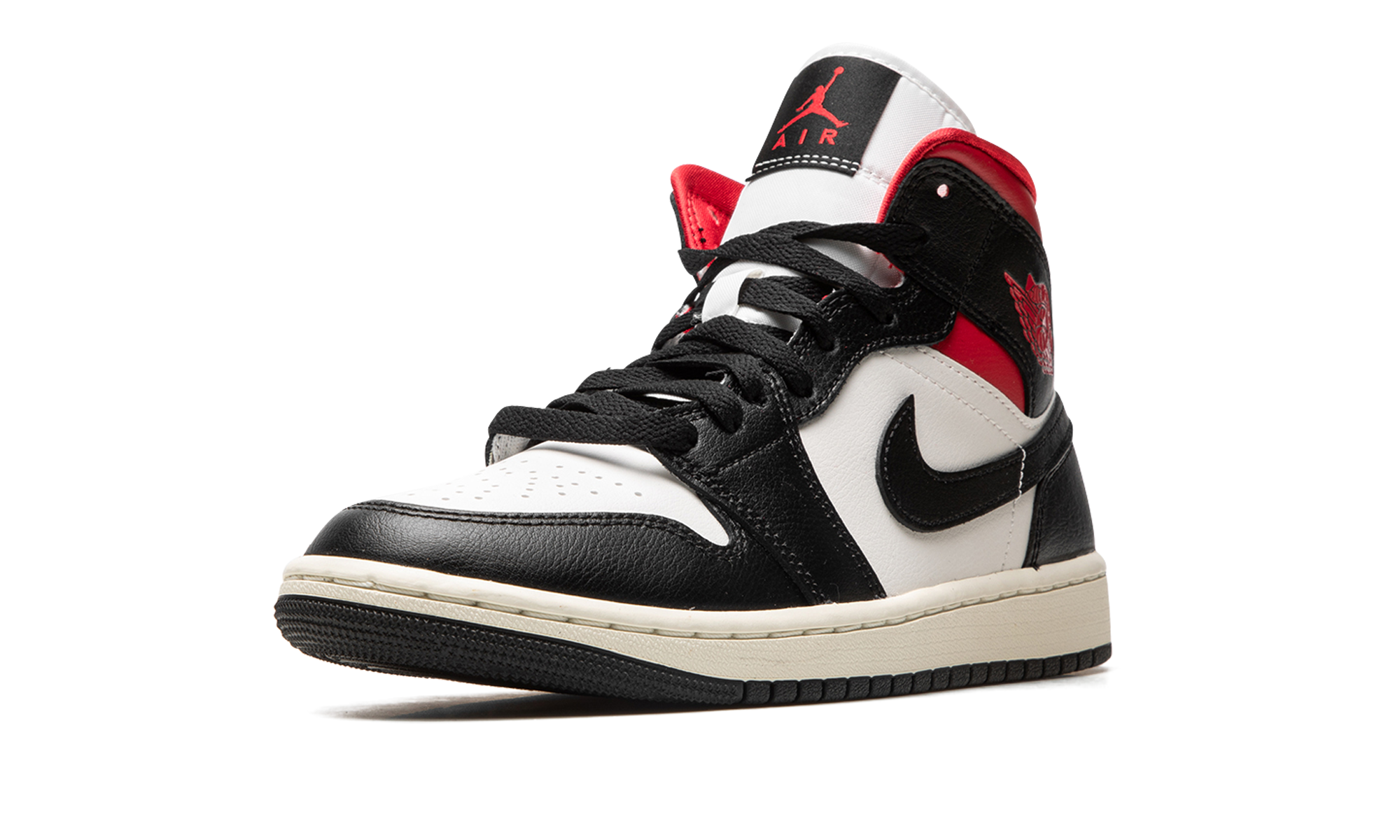AIR JORDAN 1 MID WMNS "Black / Gym Red / Sail" BQ6472 061