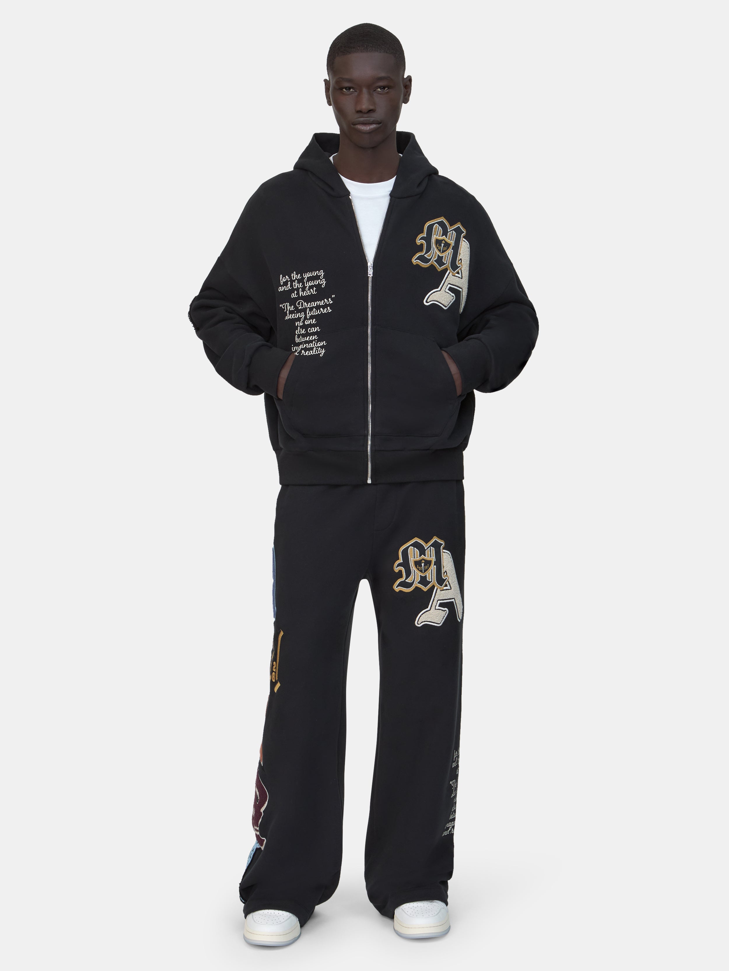 VARSITY PATCH SWEATPANT - Black
