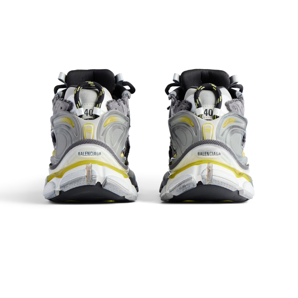 Runner Sneaker – Grey/Yellow/White
