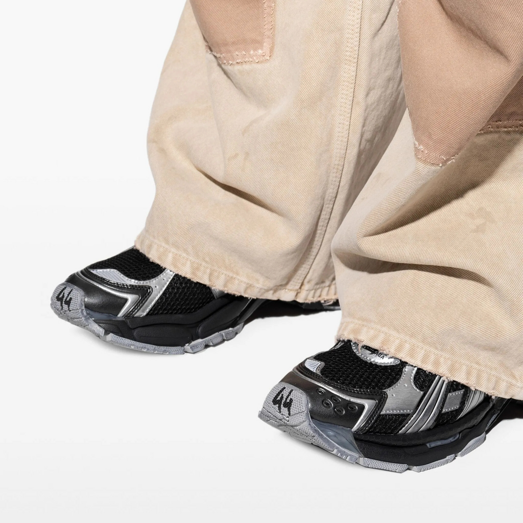 Lace-Up Metallic Trainers