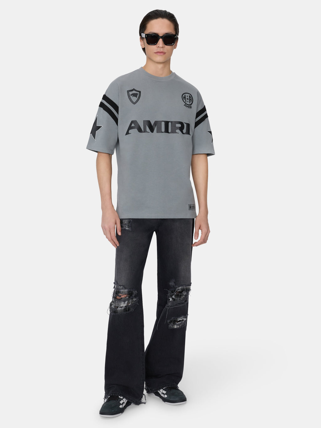 FLANNEL REPAIR BAGGY JEAN - STEEL BLACK