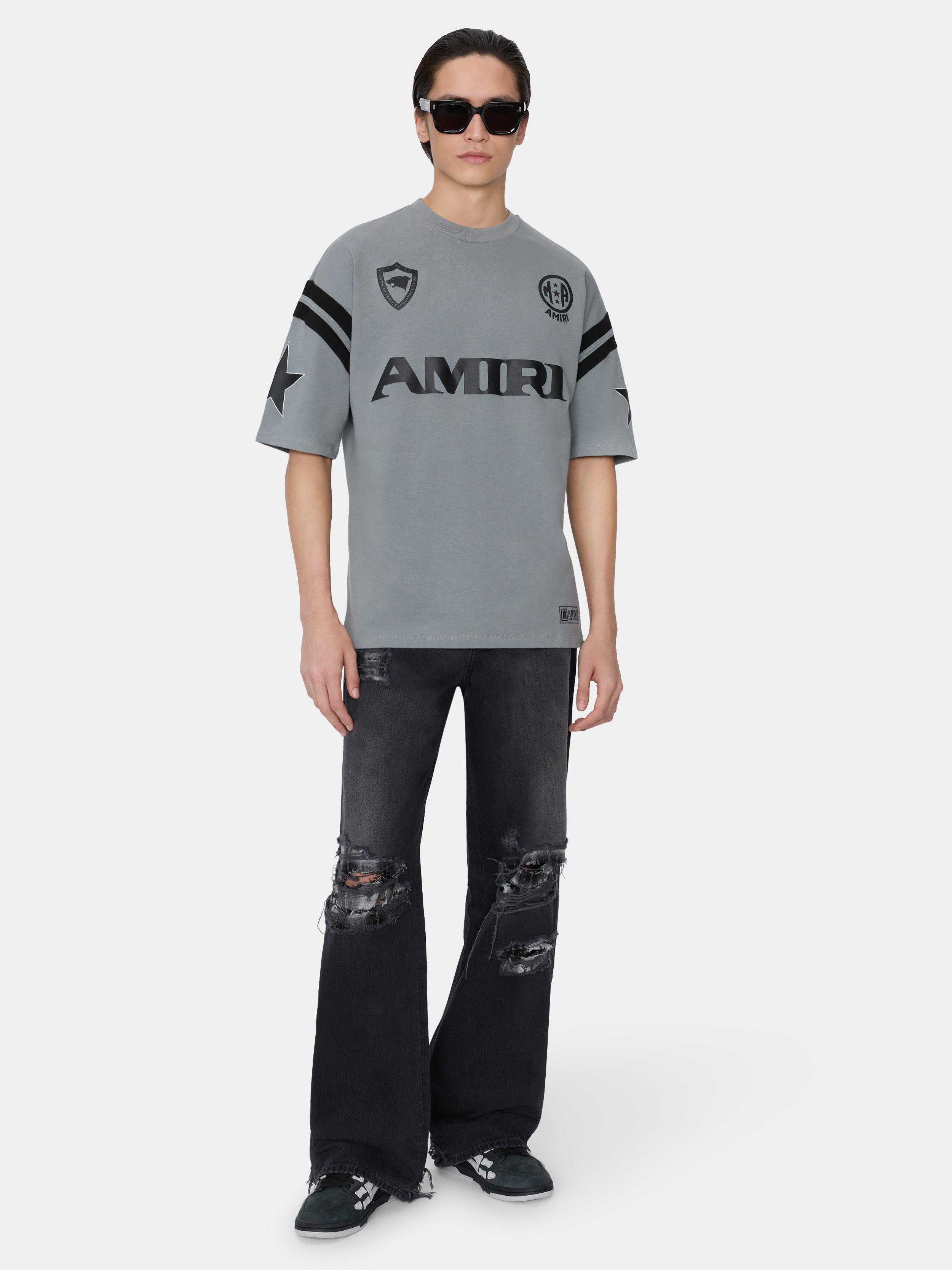 FLANNEL REPAIR BAGGY JEAN - STEEL BLACK