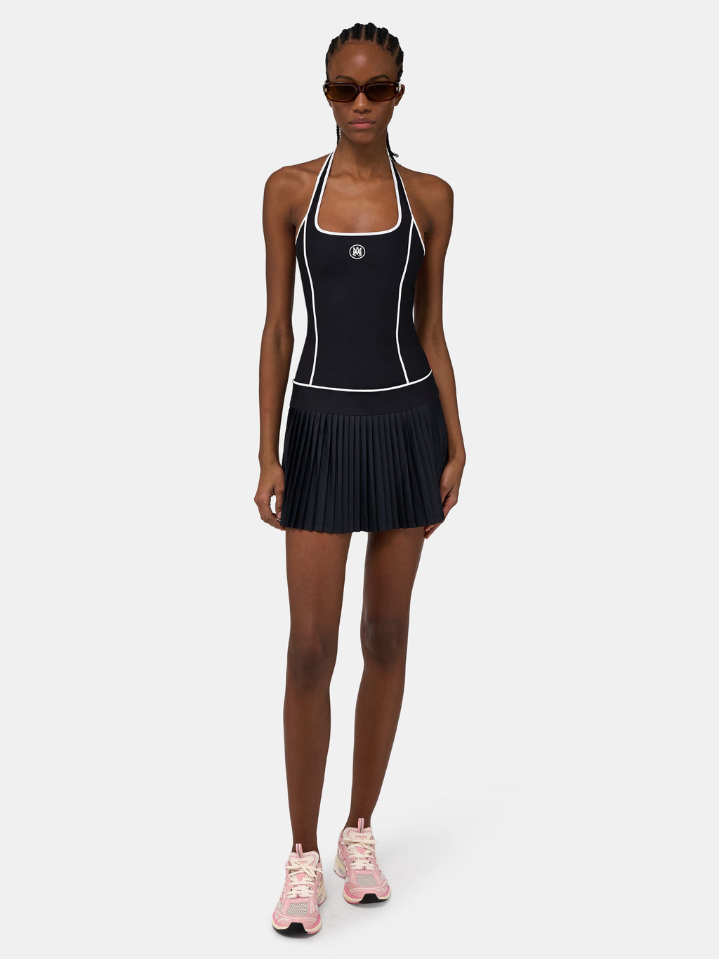 WOMEN - WOMEN'S MA PLEATED MINI DRESS - Black