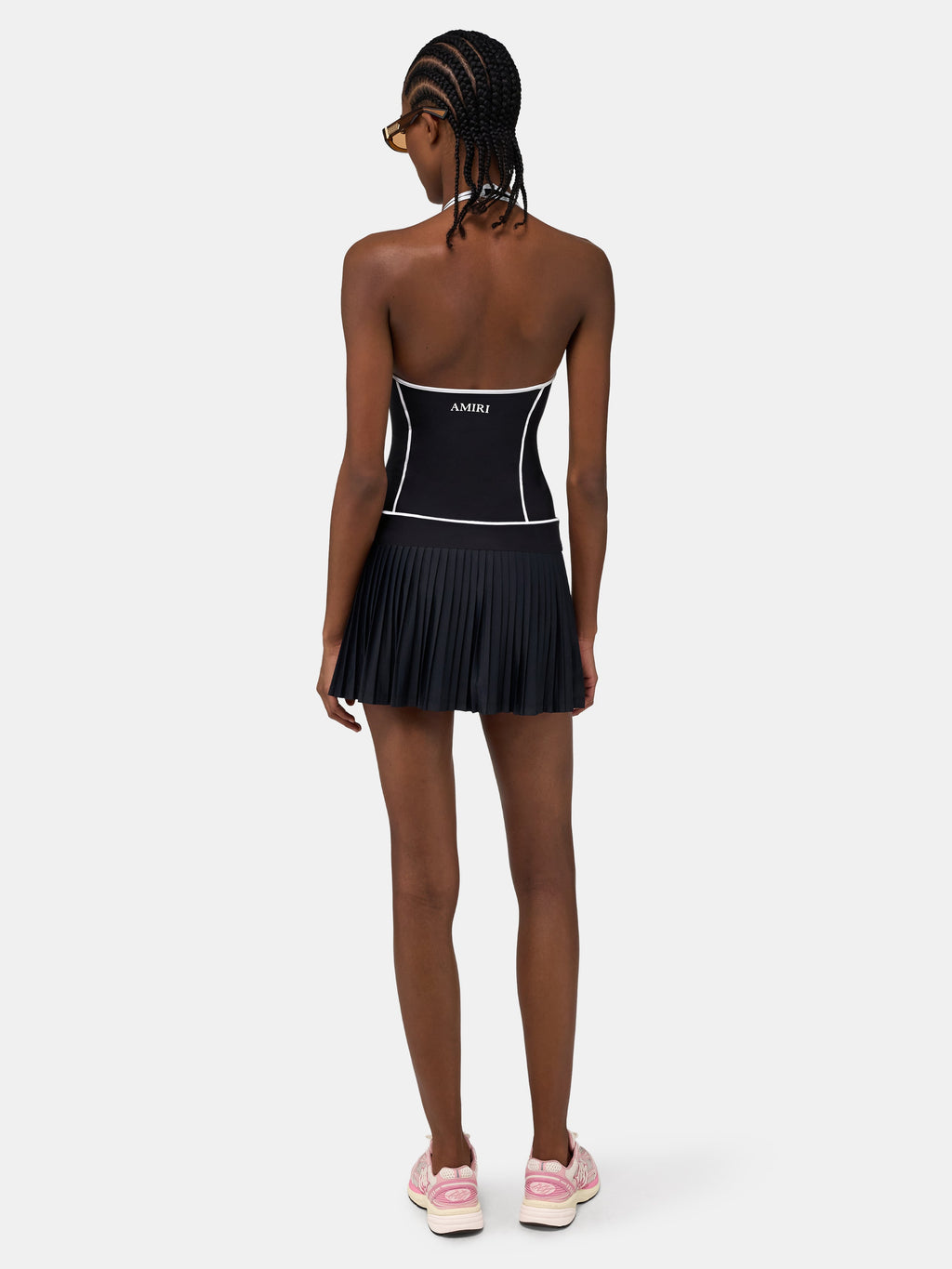 WOMEN - WOMEN'S MA PLEATED MINI DRESS - Black