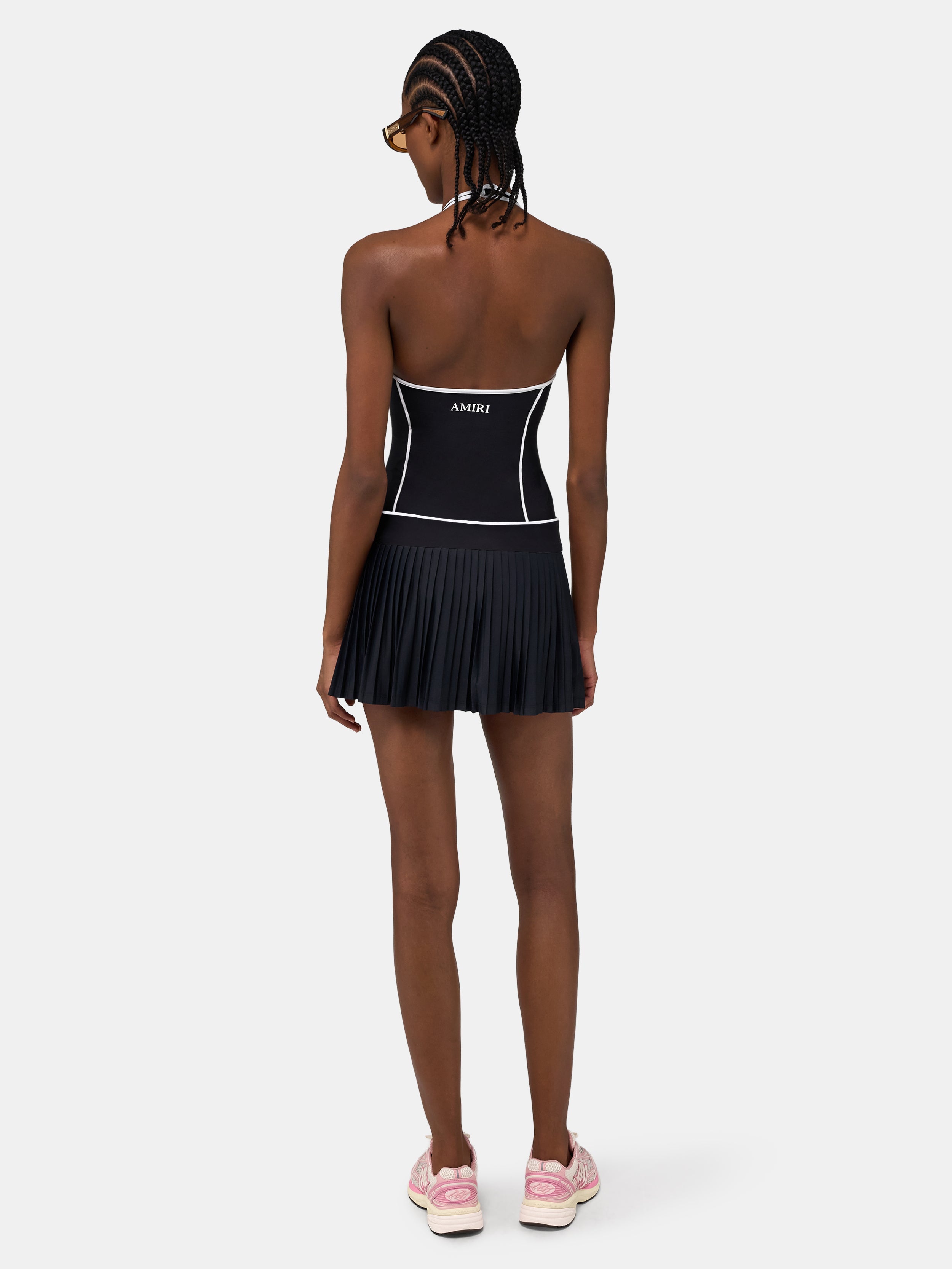 WOMEN - WOMEN'S MA PLEATED MINI DRESS - Black