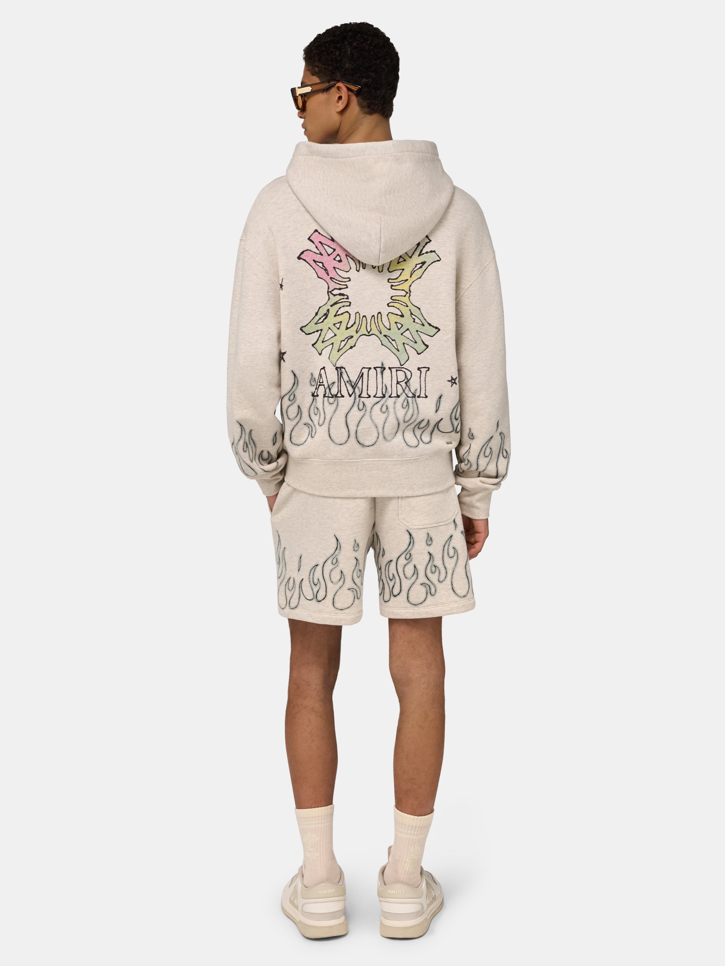 MA QUAD FLAMES OVERSIZED HOODIE - Ivory