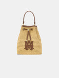 WOMEN - WOMEN'S RAFFIA MICRO MA BUCKET BAG - Natural