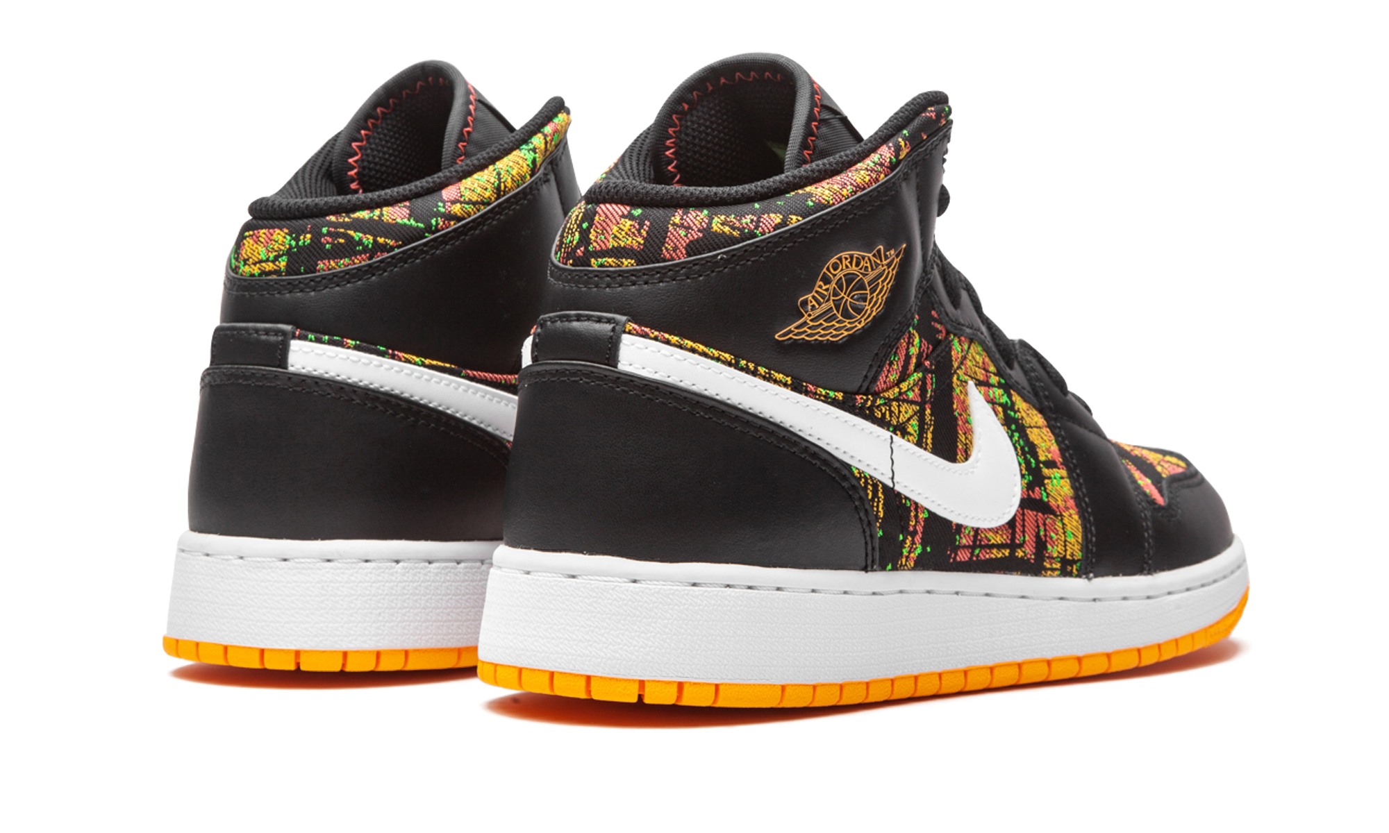 Air Jordan 1 Mid GS "Black / Laser Orange" 555112 003