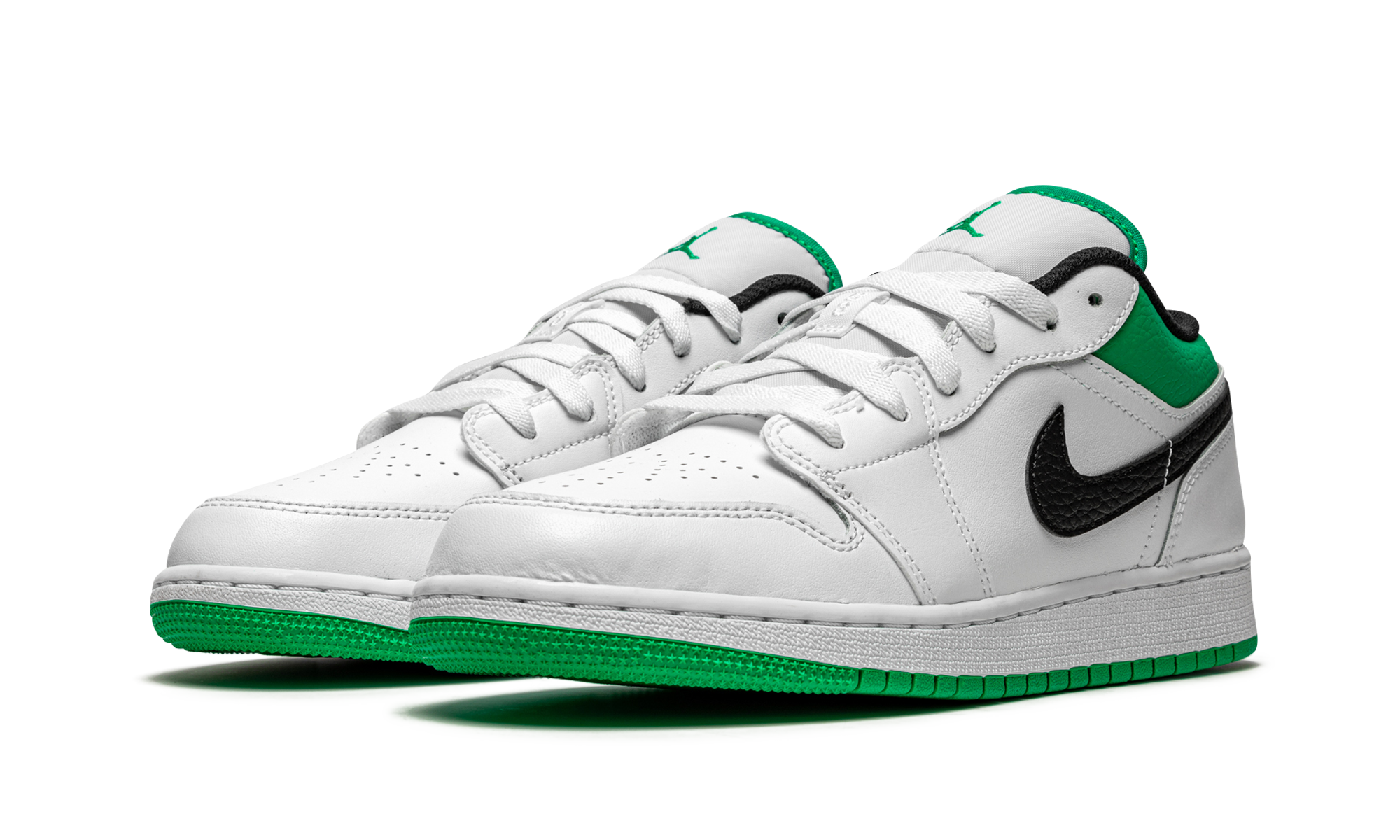 Air Jordan 1 Low GS "White / Stadium Green" 553560 129