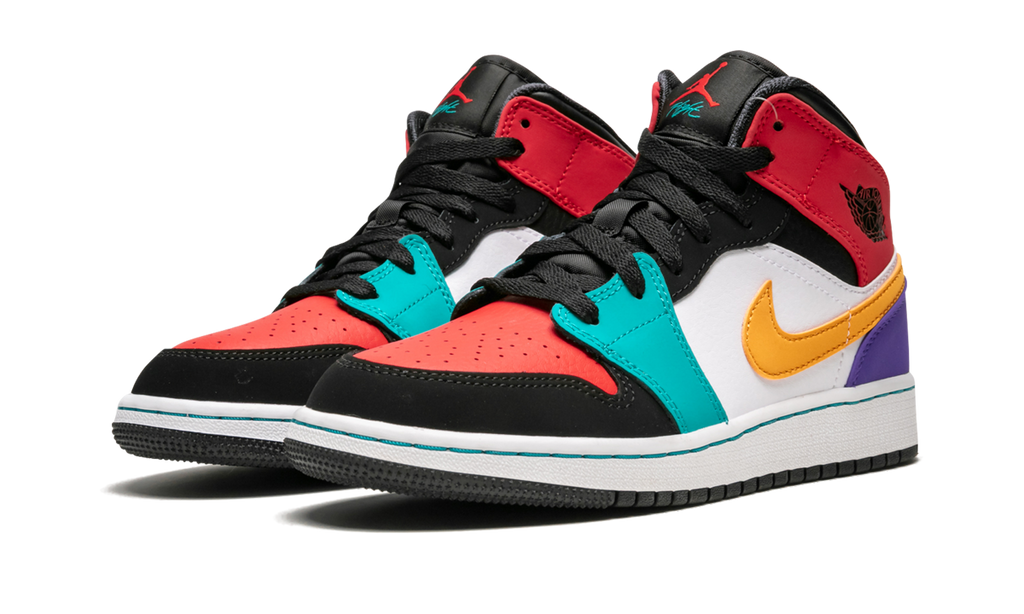 Air Jordan 1 Mid GS "Multicolor" 554725 125