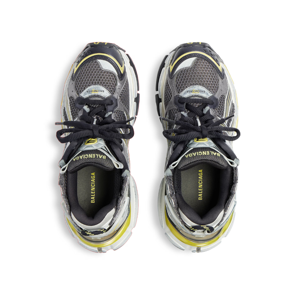 Runner Sneaker – Grey/Yellow/White