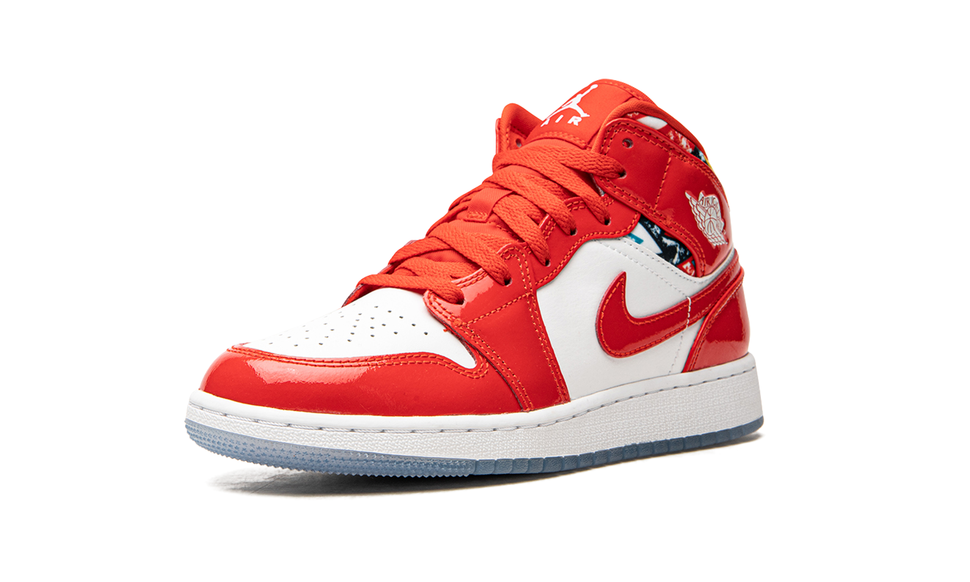 Air Jordan 1 Mid SE GS "Barcelona Sweater Red Patent" DC7248 600
