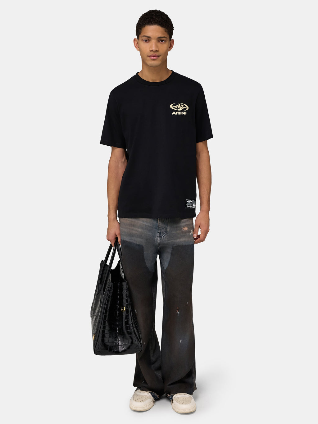 SPORTY LIGHTWEIGHT JERSEY TEE - Black