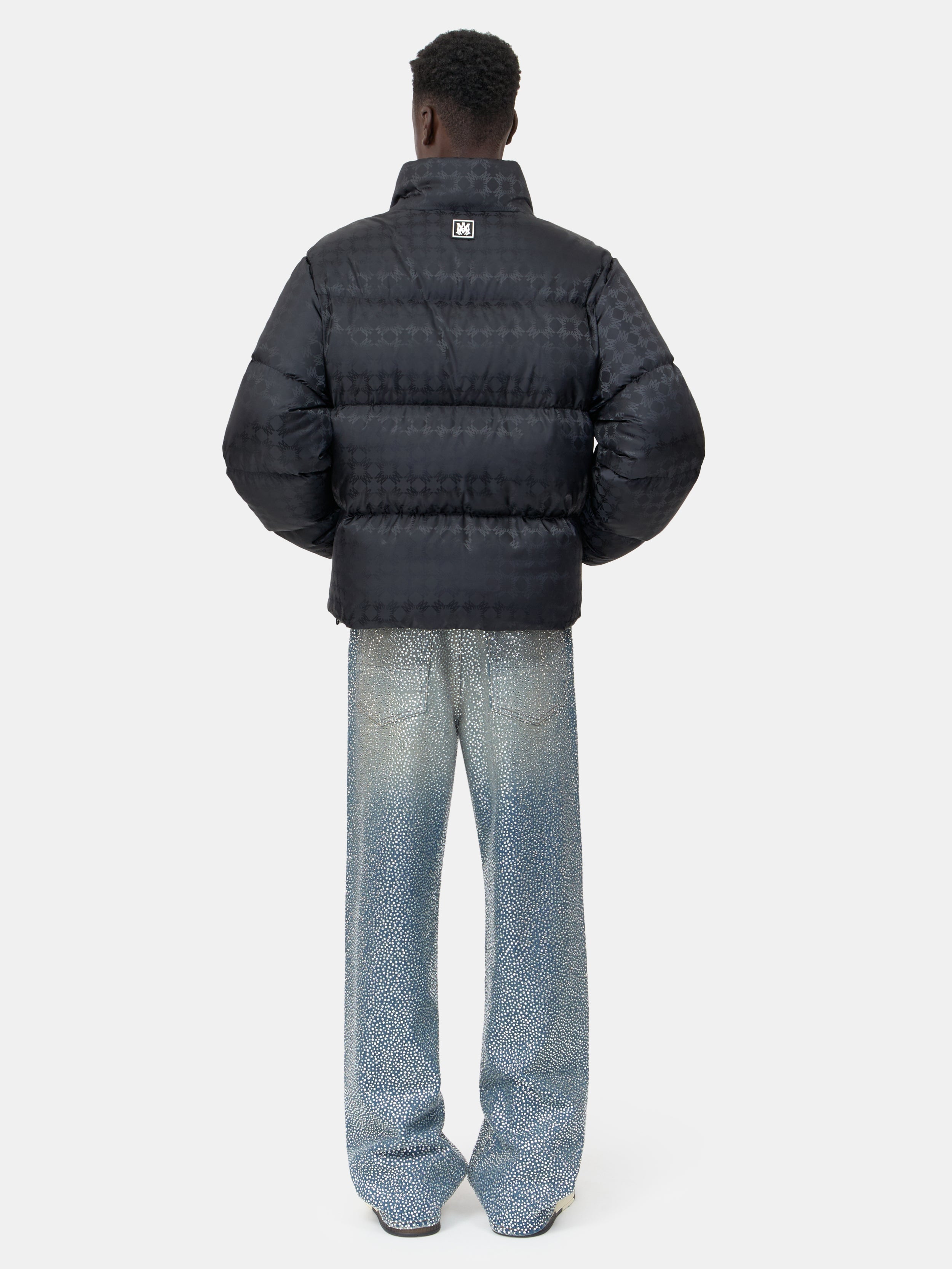 MA QUAD JACQUARD DOWN JACKET - Black