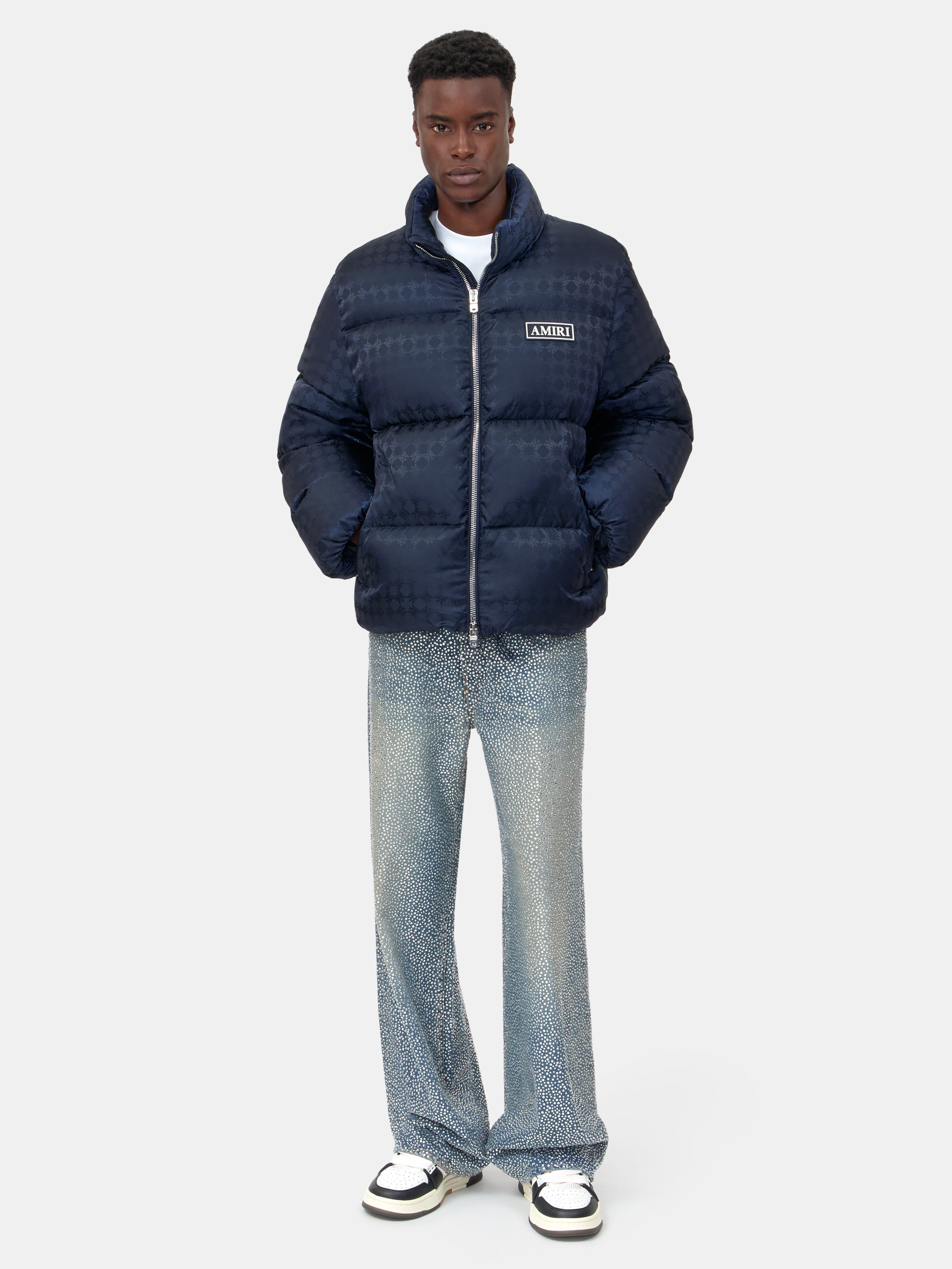 MA QUAD JACQUARD DOWN JACKET - Midnight Blue