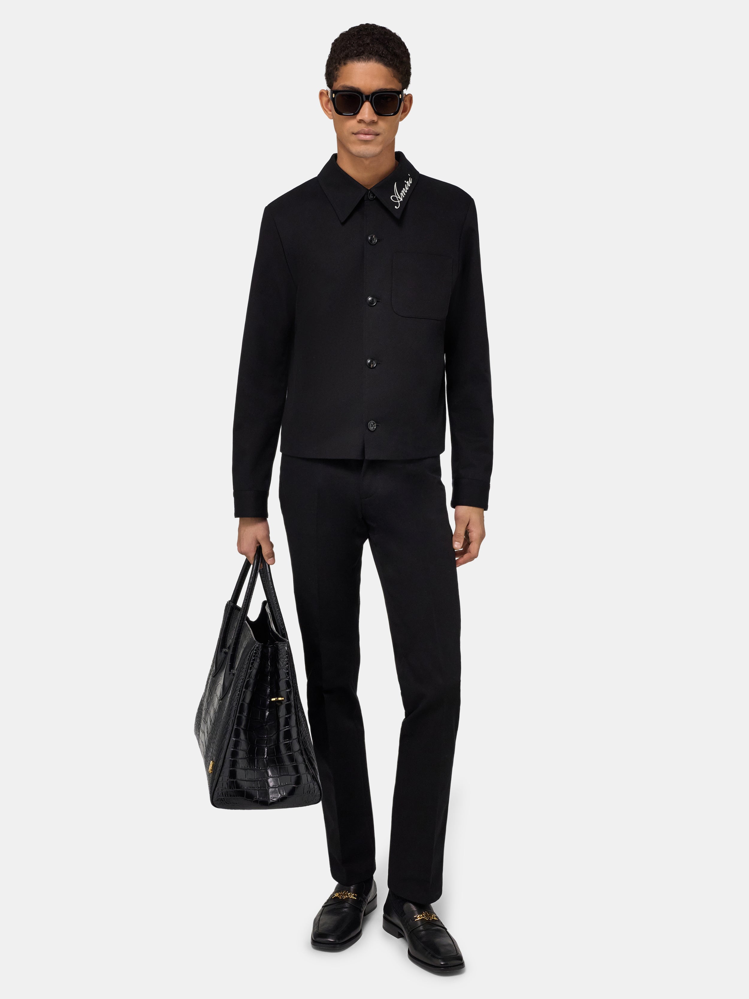TWILL BOOTCUT PANT - Black