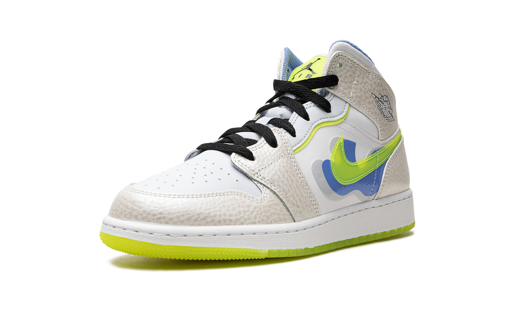 Air Jordan 1 Mid SE GS "Warped Swoosh'" DV1314 017