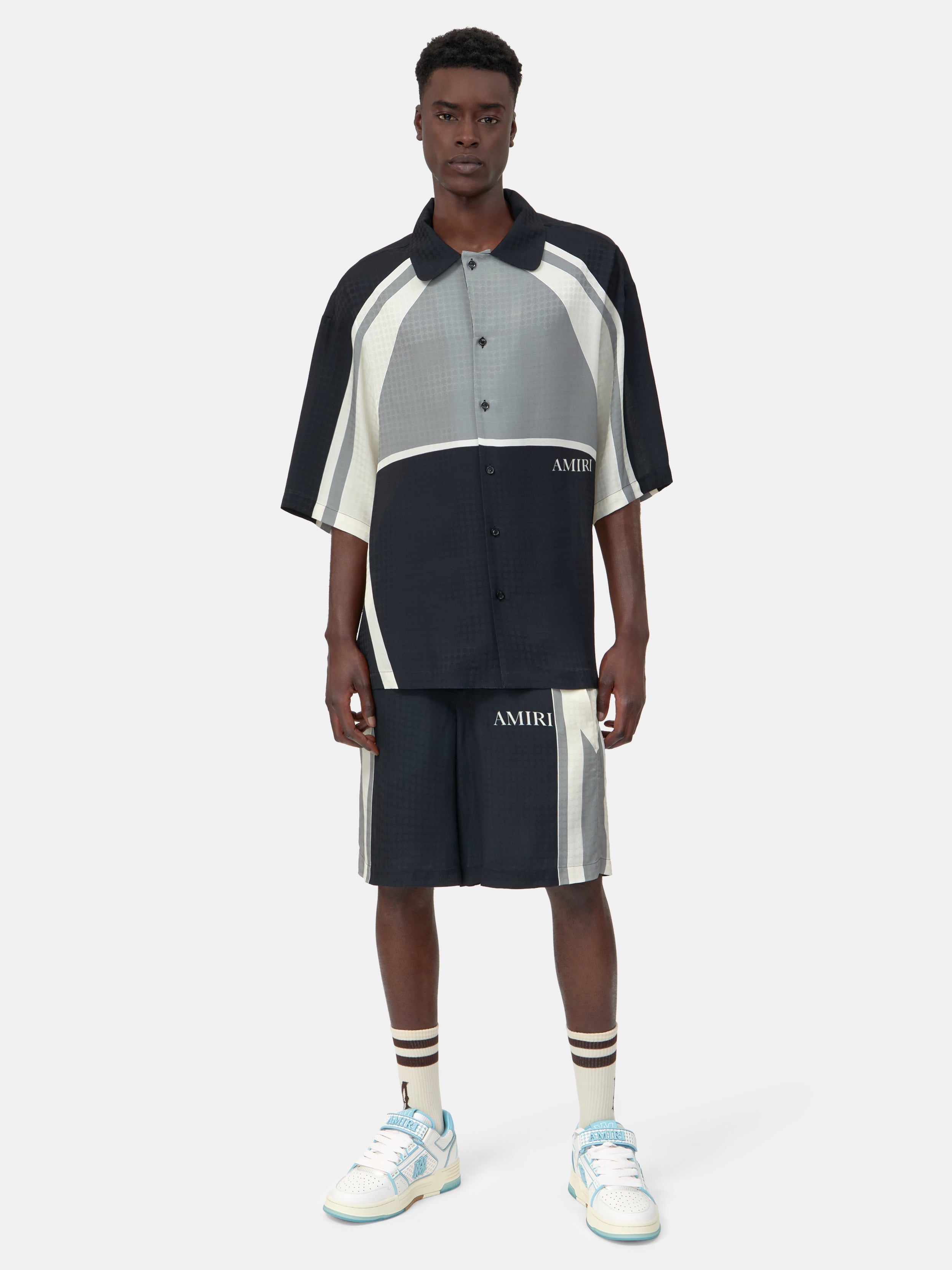 MA QUAD PANEL OVERSIZED CAMP SHIRT - Black