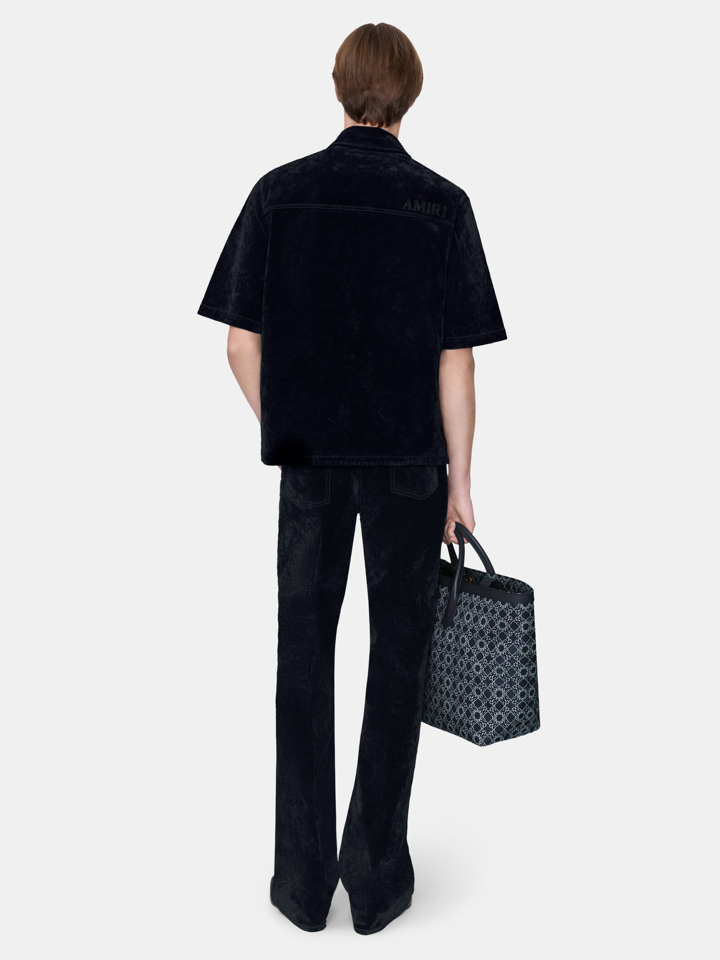 VELVET CAMP SHIRT - BLACK