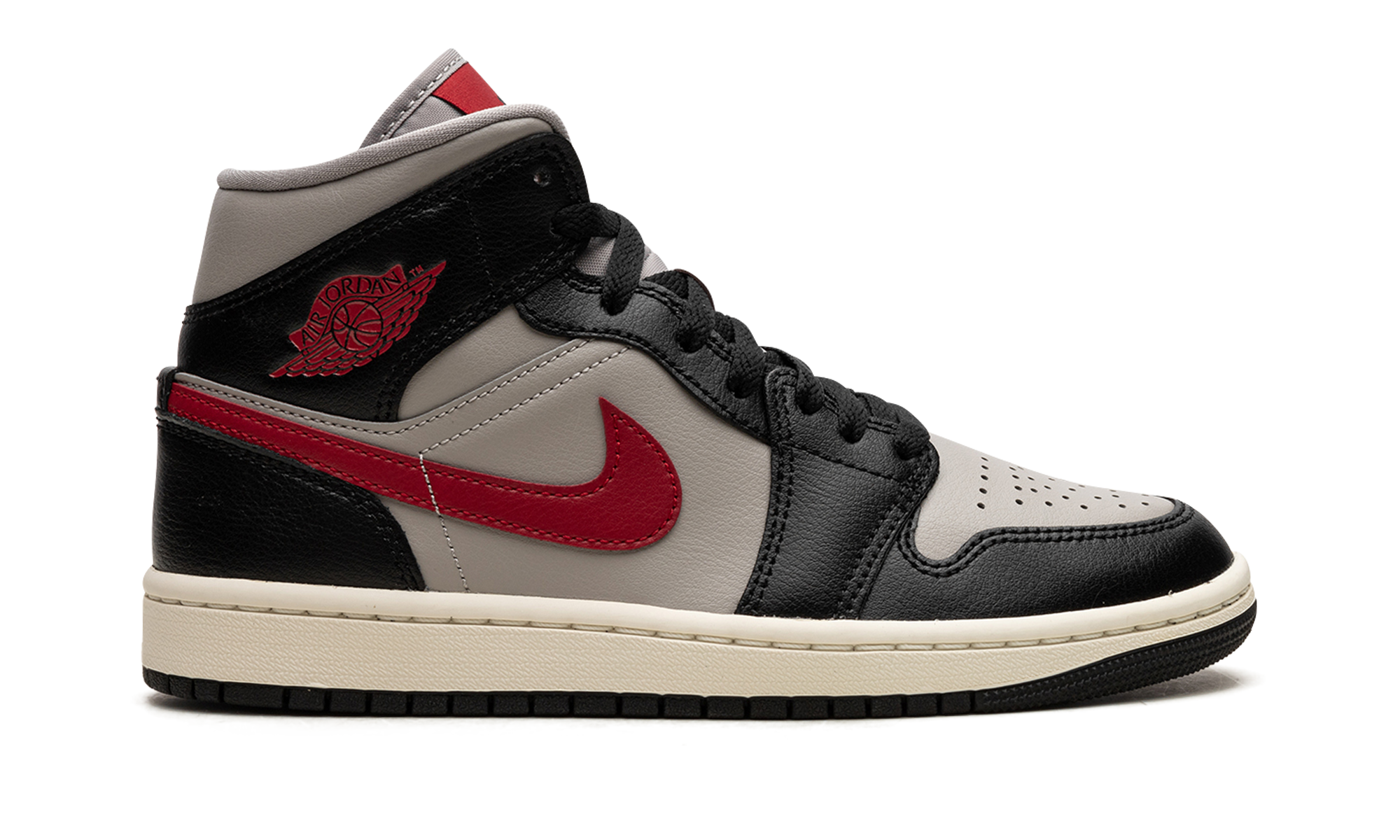 AIR JORDAN 1 MID WMNS "Black / Gym Red / College Grey" BQ6472 060
