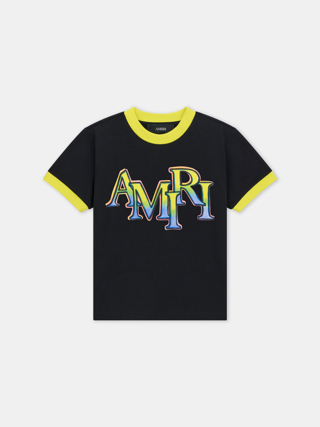 KIDS - KIDS' AMIRI STAGGERED RINGER TEE - Black