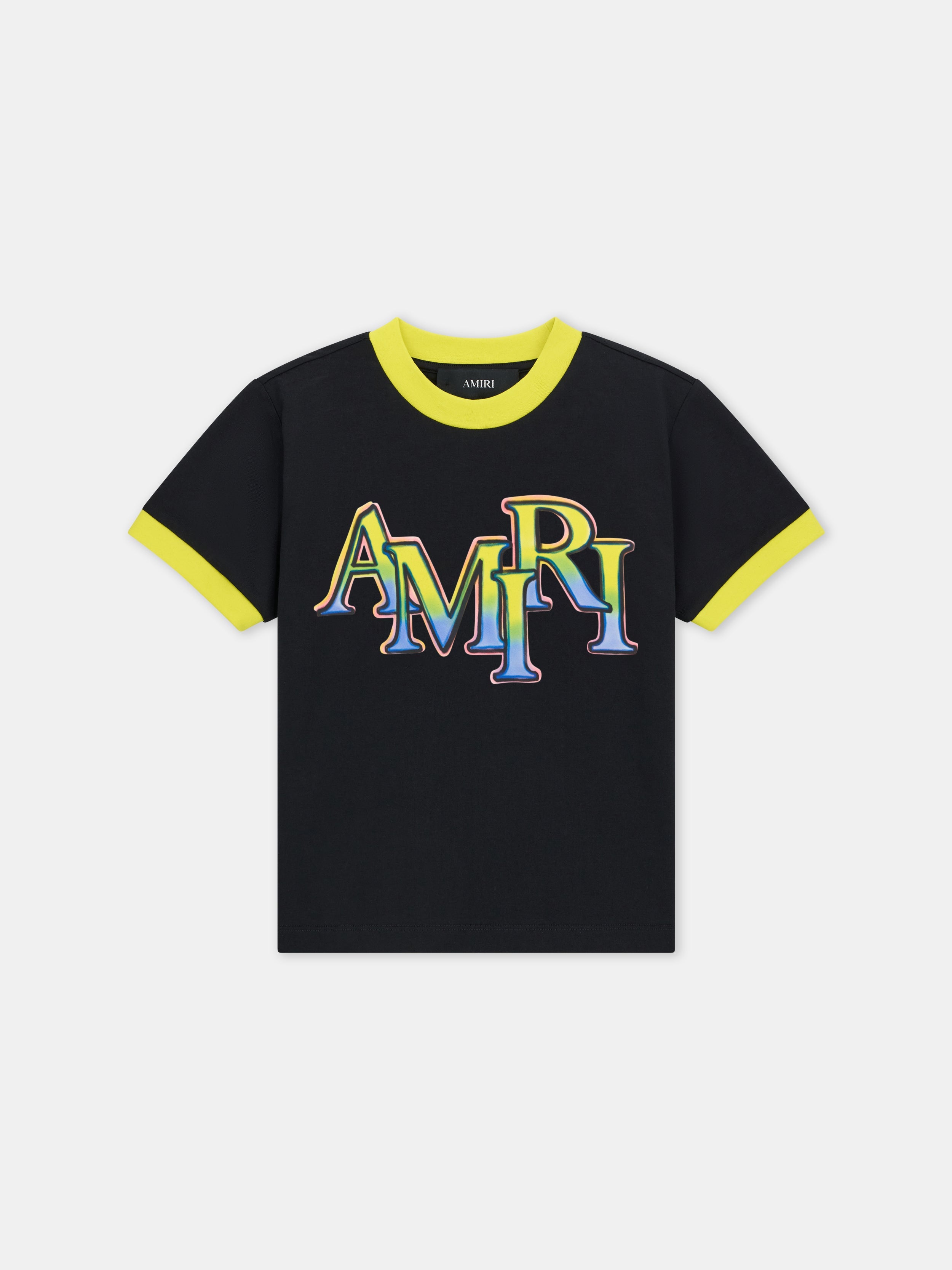 KIDS - KIDS' AMIRI STAGGERED RINGER TEE - Black
