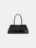 WOMEN - WOMEN'S EMBOSSED CROC HONEY 40 SHOULDER - Black